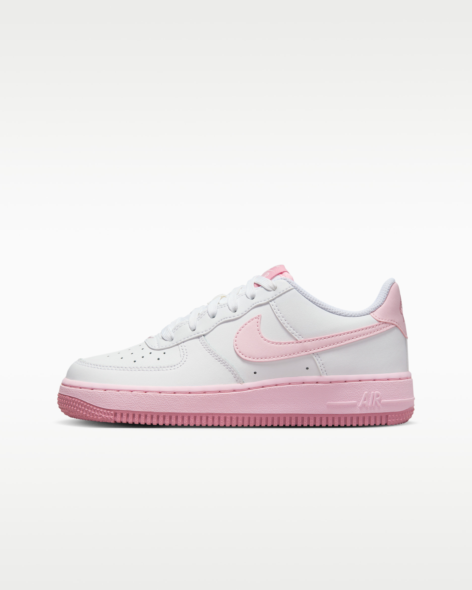 Nike Air Force 1 Big Kids' Shoes - White/Elemental Pink/Medium Soft Pink/Pink Foam