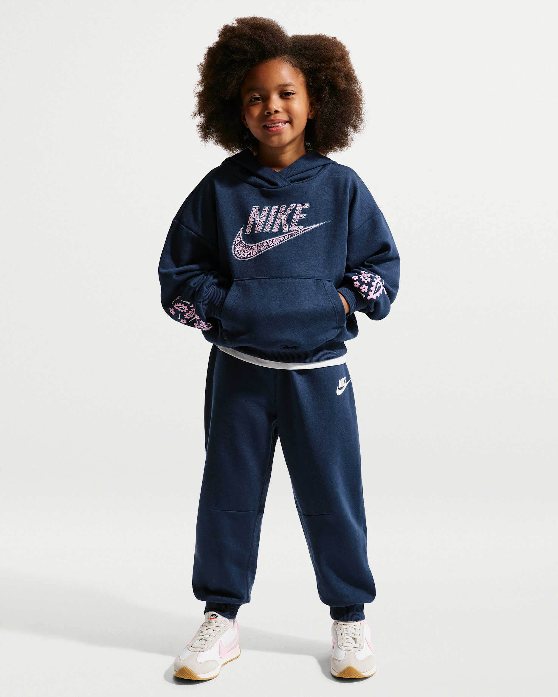Nike Younger Kids' Juxta-Girl Boxy T-Shirt - Midnight Navy