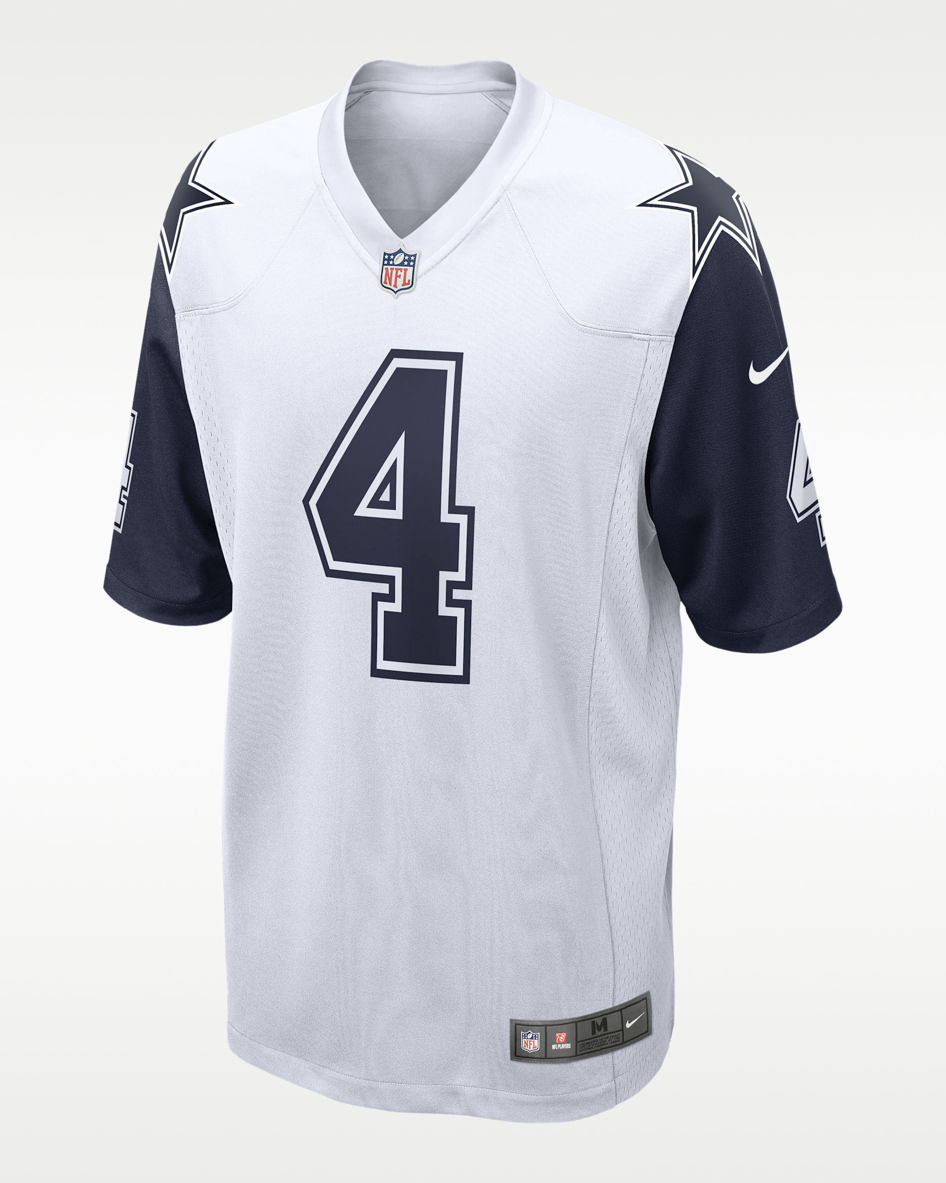 NFL Dallas Cowboys (Dak Prescott) Men's Game Football Jersey - White