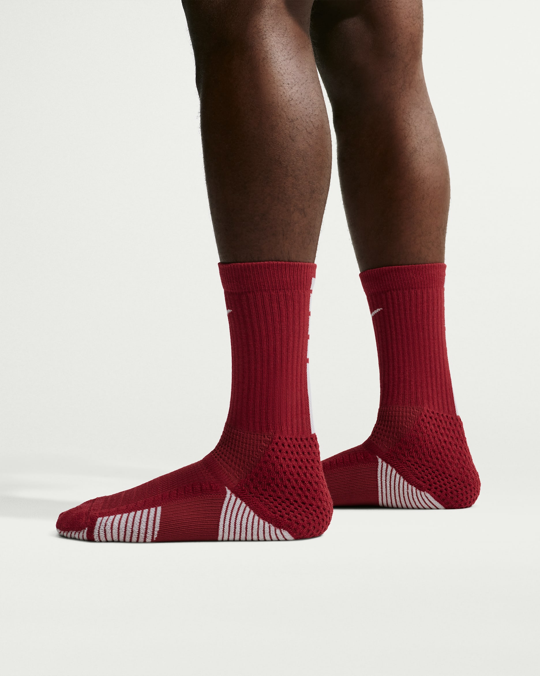Nike Elite 2.0 Cushioned Crew Socks (1 Pair) - Team Crimson/White/White