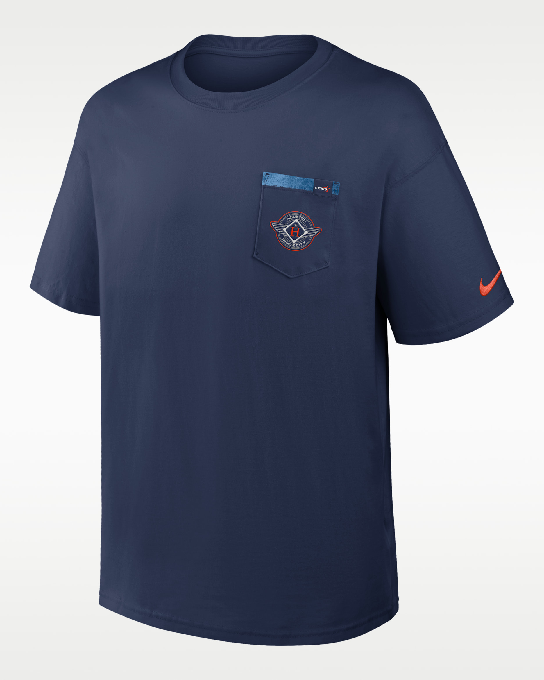 Playera Nike de la MLB para hombre Houston Astros City Connect 2-Hit Max90 Pocket - Azul marino medianoche