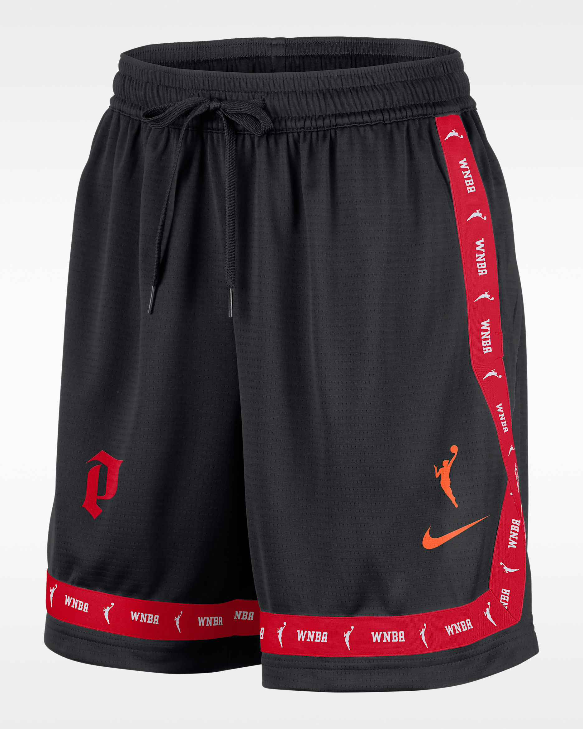 Portland Fire Nike Crossover WNBA Women's Practice Shorts - Black/Brilliant Orange