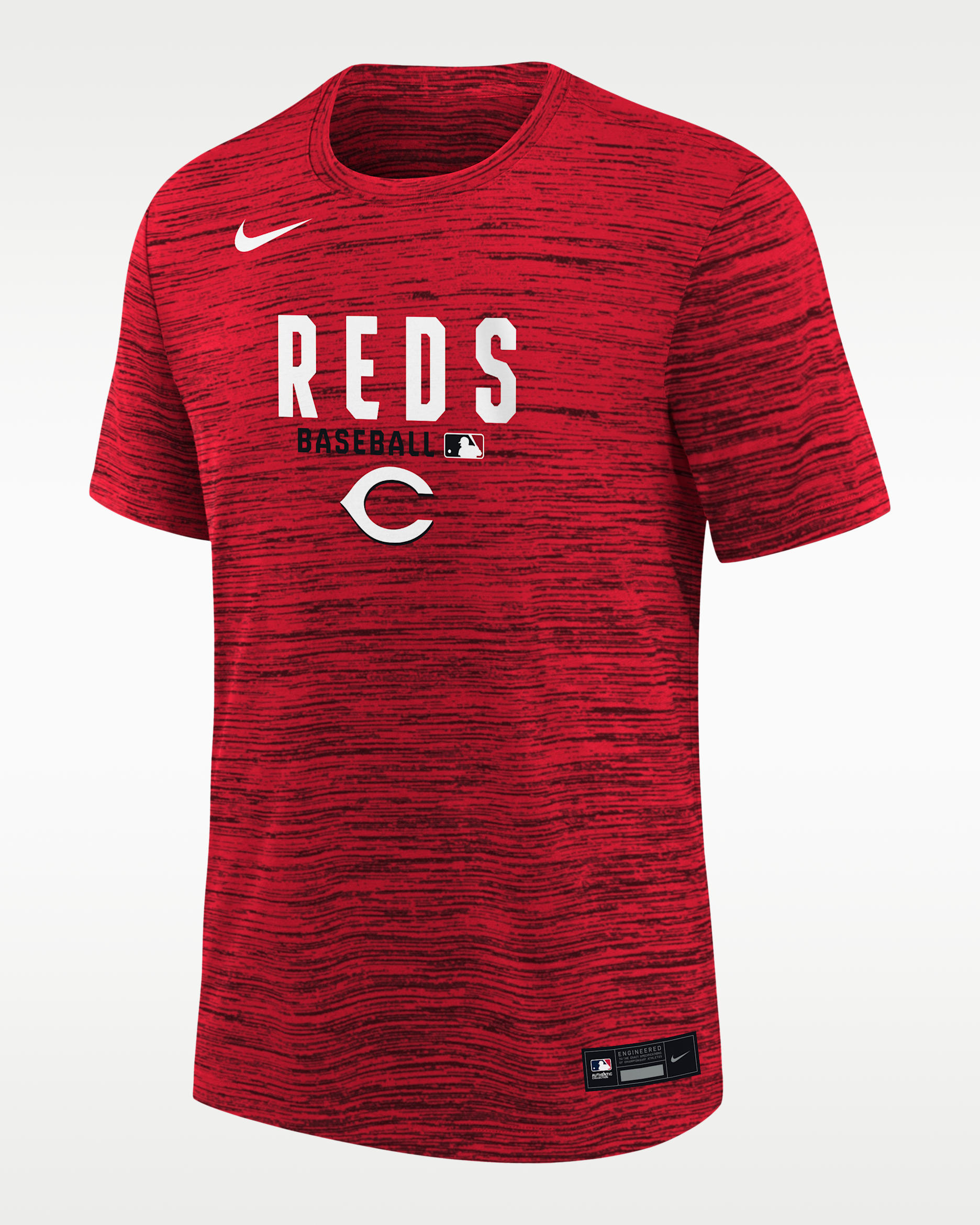 Playera Nike Dri-FIT de la MLB para niños talla grande Cincinnati Reds Authentic Collection Velocity - Rojo