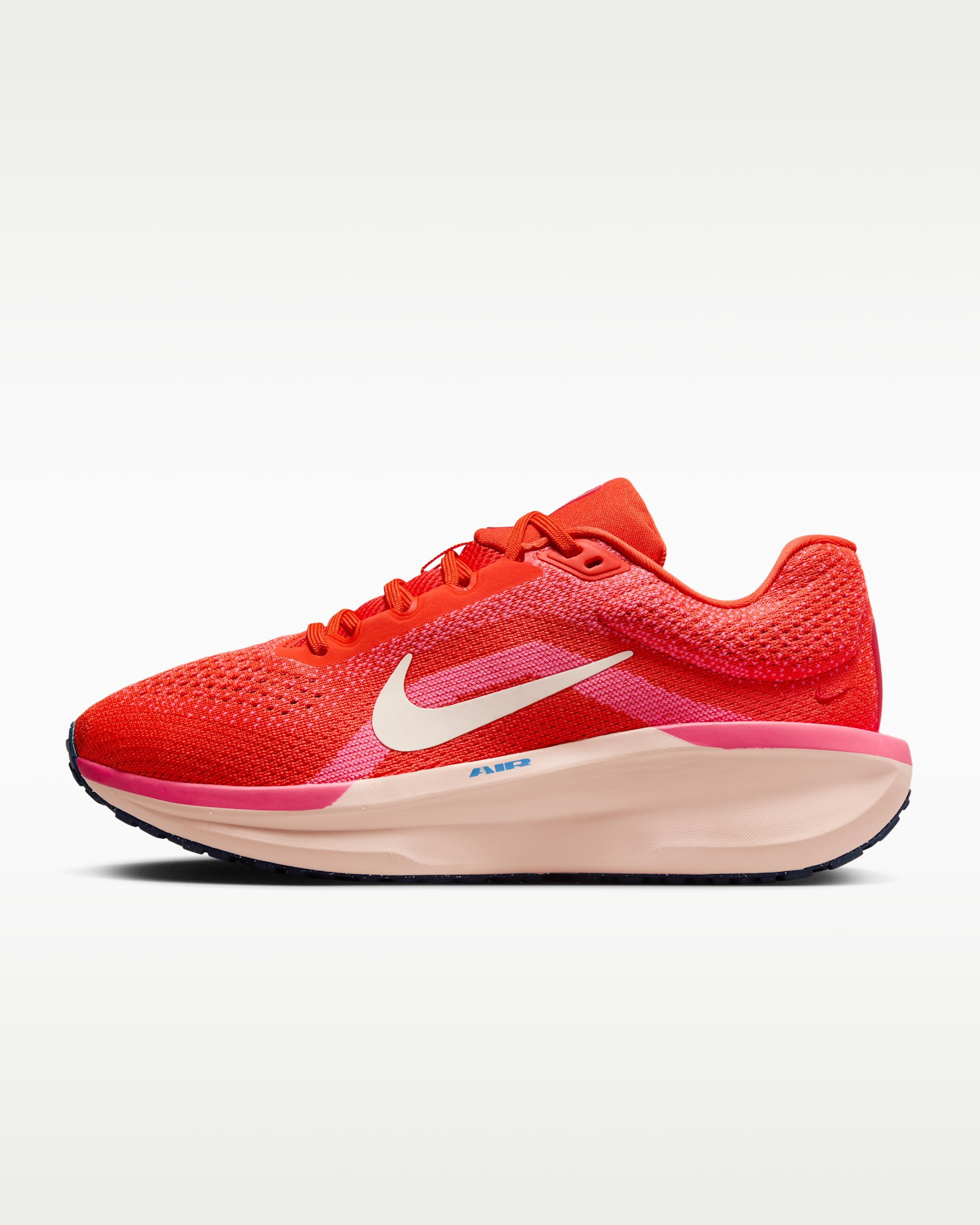 Tenis de correr en pavimento para mujer Nike Winflo 11 - Rojo picante/Hiperrosa/Azul carrera/Marfil pálido