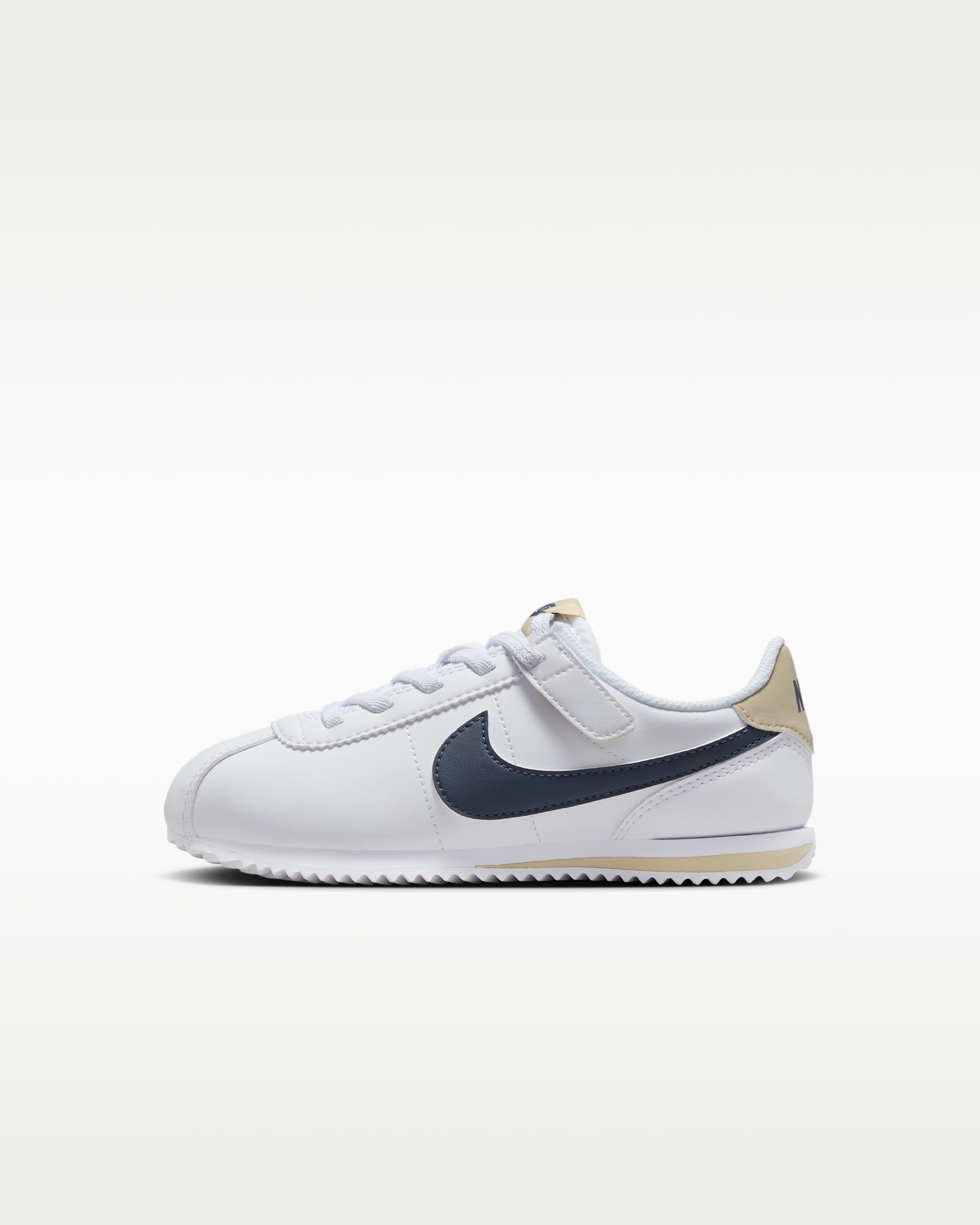 Nike Cortez EasyOn 小童鞋款 - 白色/沙漠卡其色/Thunder Blue