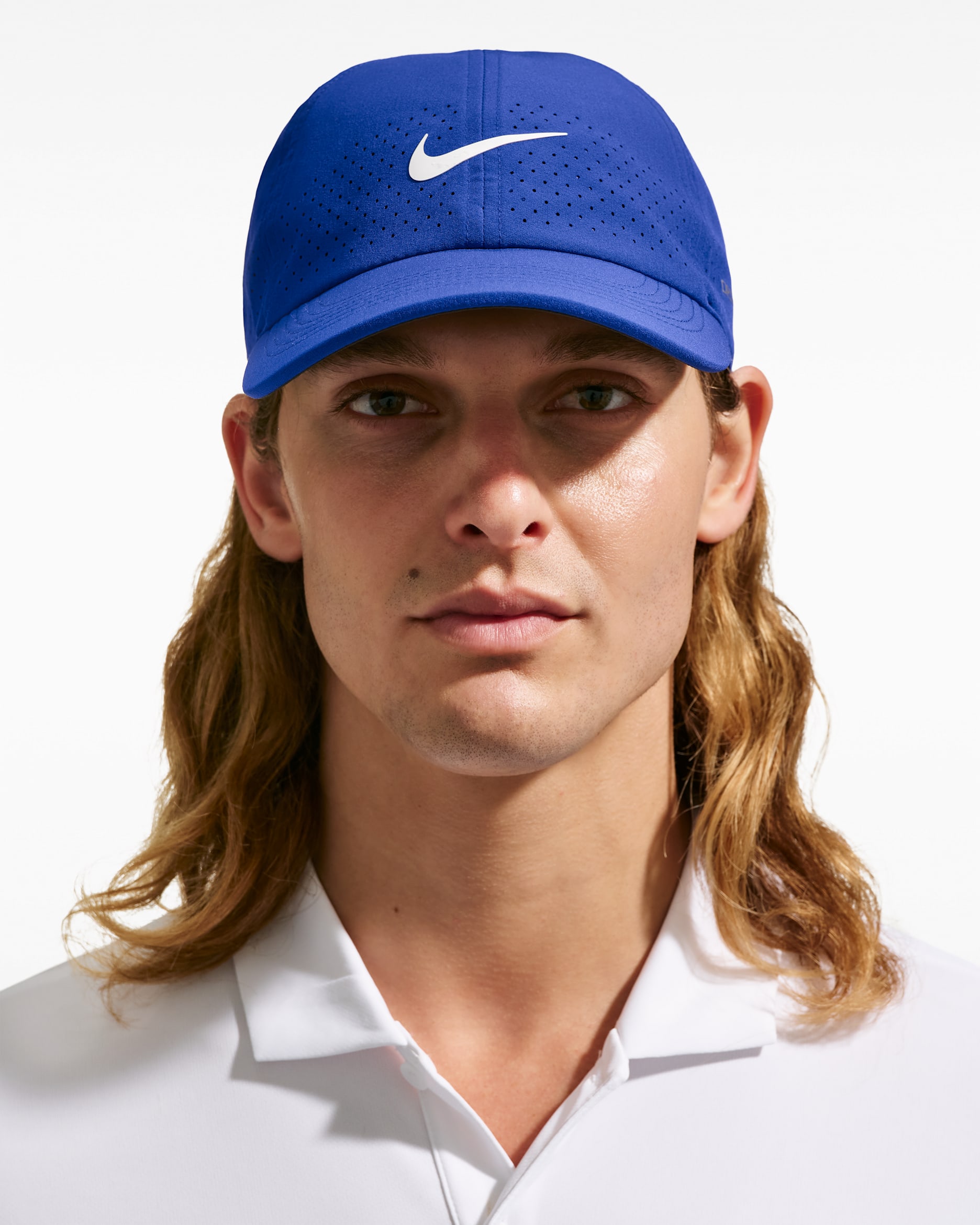 Ostrukturerad tenniskeps Nike Dri-FIT ADV Club - Old Royal/Vit