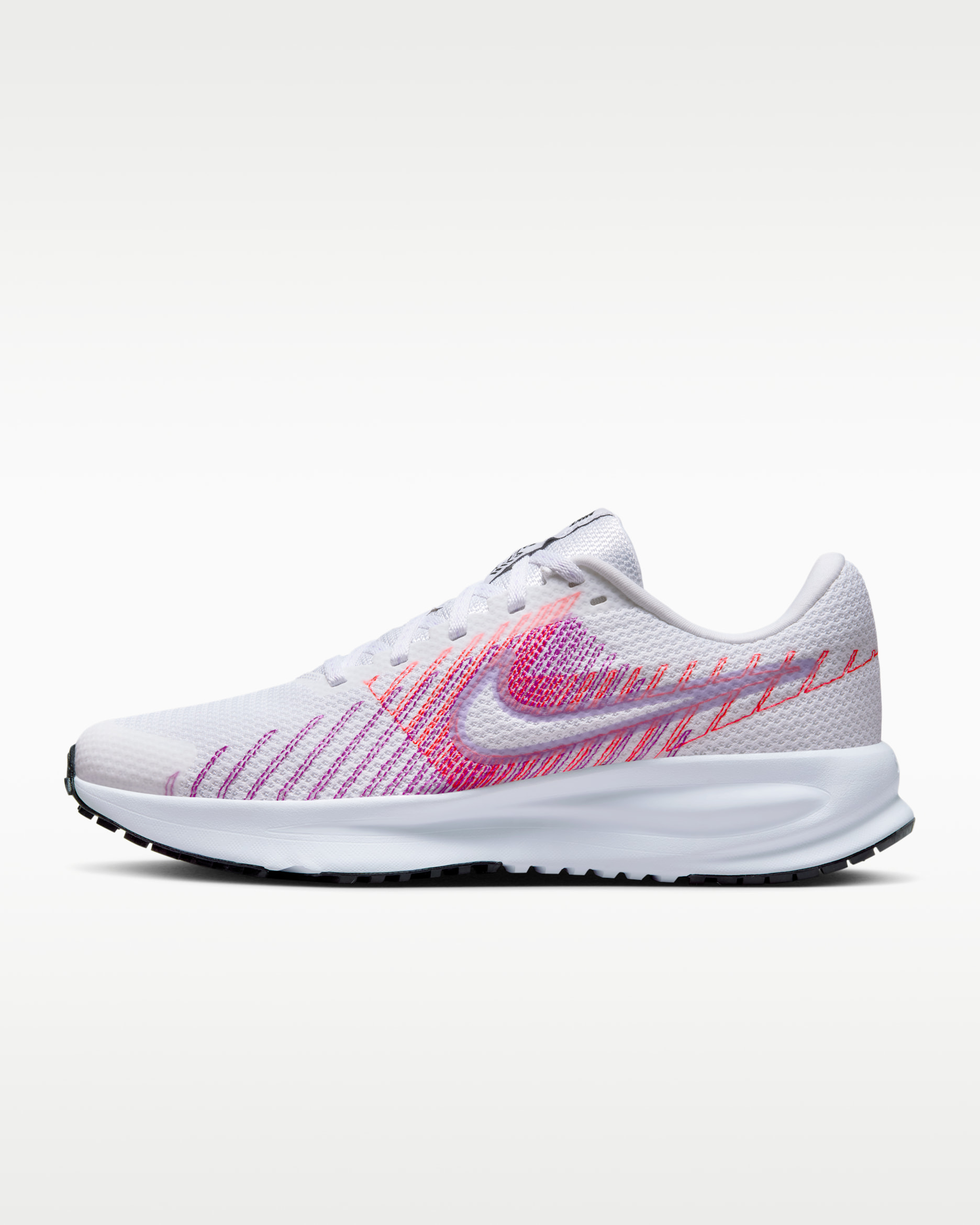 Nike Run Defy Women's Road Running Shoes - White/Bright Crimson/Vivid Purple/Hydrangeas