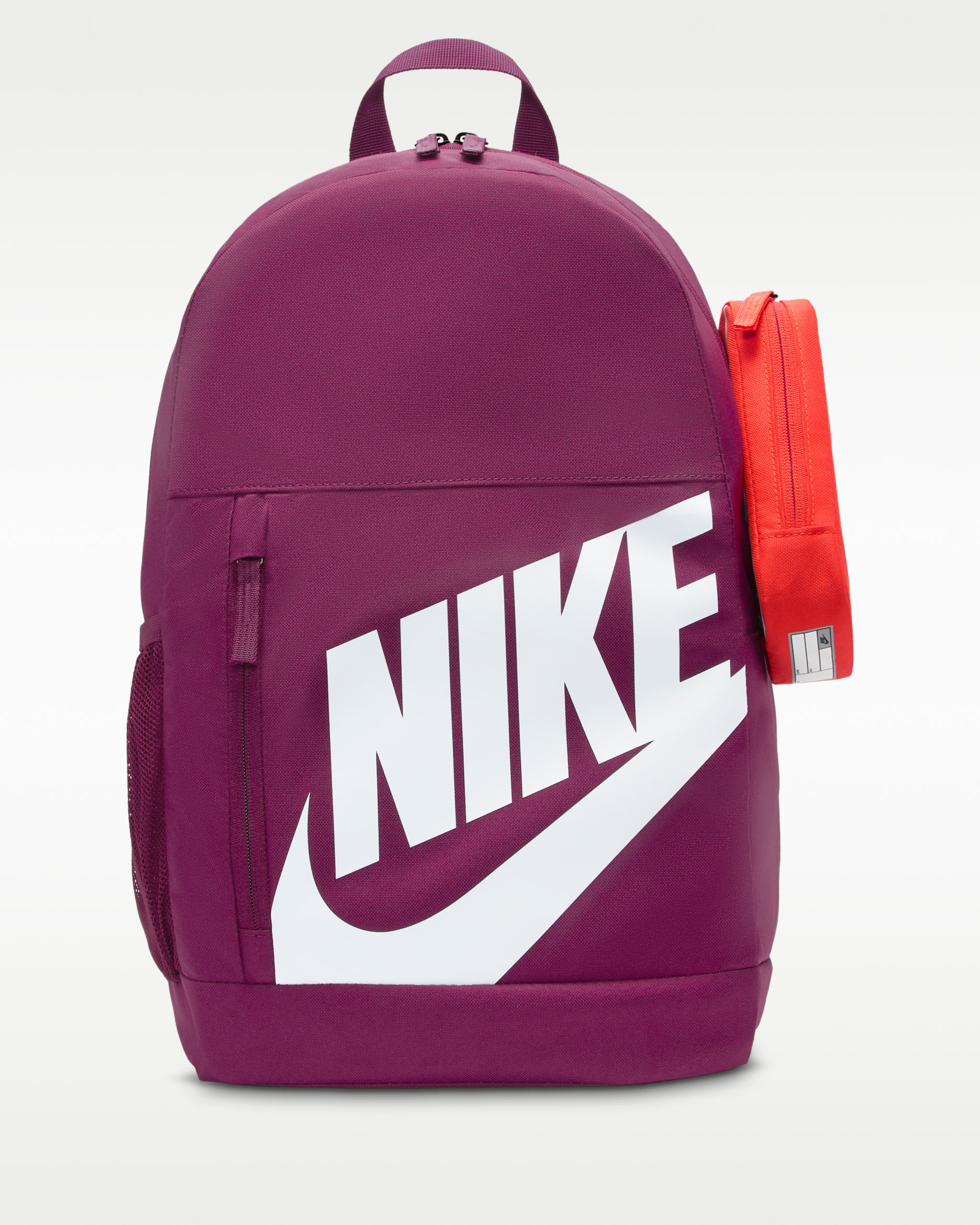 Nike Older Kids' Backpack (20L) - Bordeaux/Orange/White