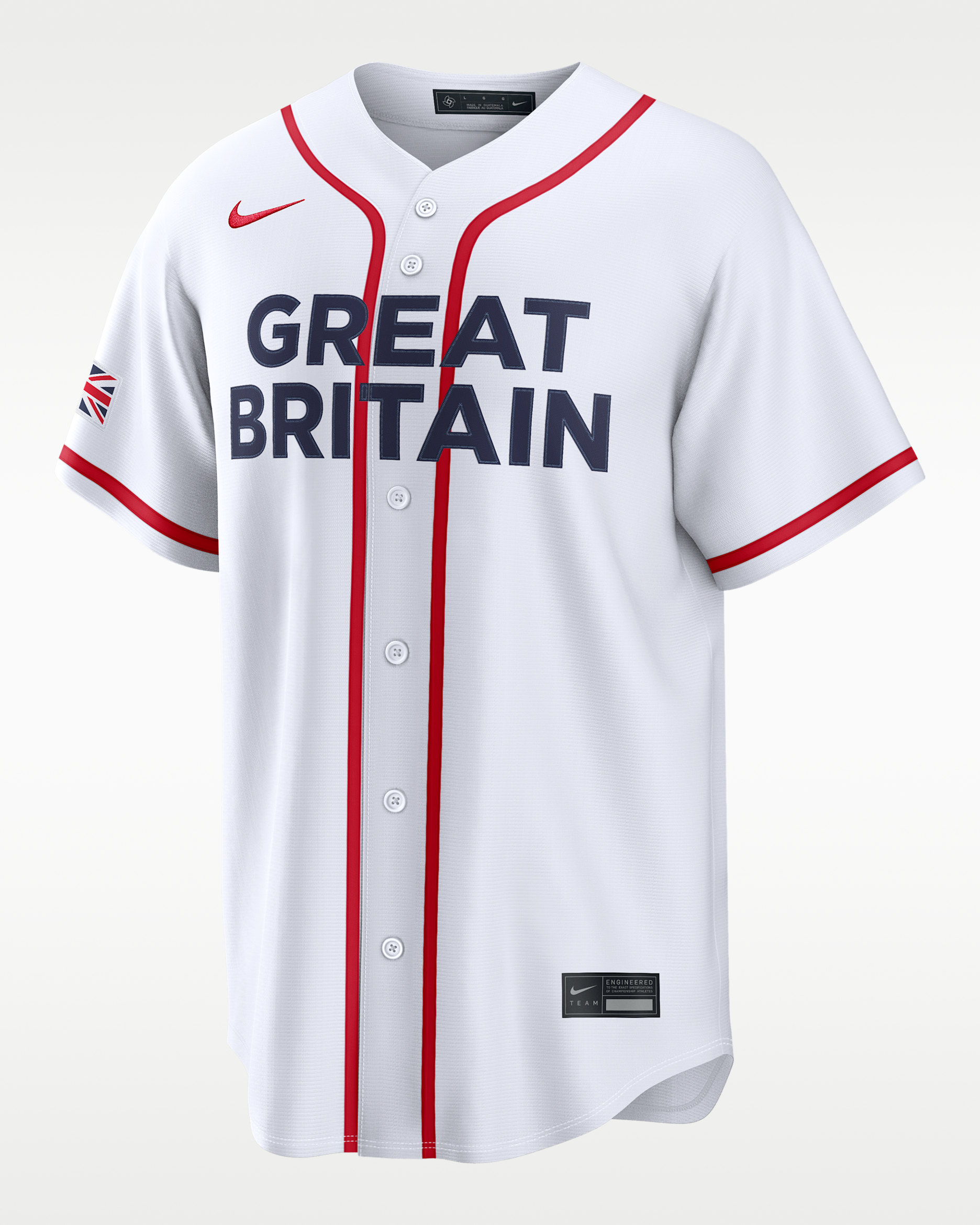 Great Britain National Baseball Team 2026 World Baseball Classic Men's Nike Stadium Jersey - White