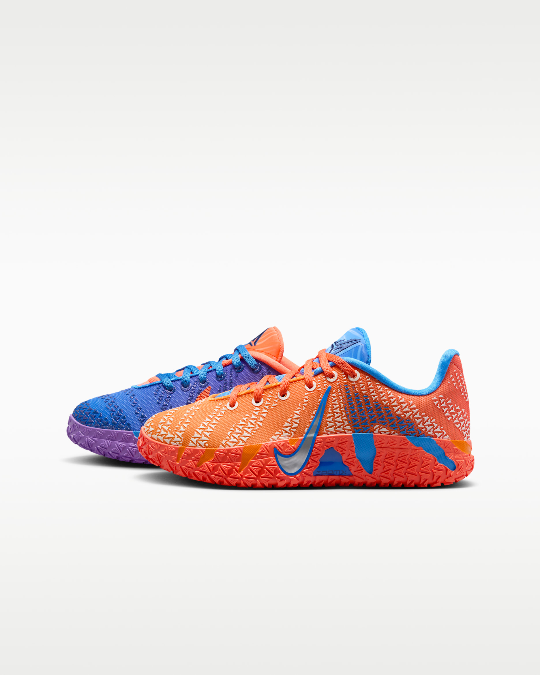 Ja 3 Big Kids' Basketball Shoes - Blue Crystal/Turf Orange/Midnight Navy/Metallic Silver