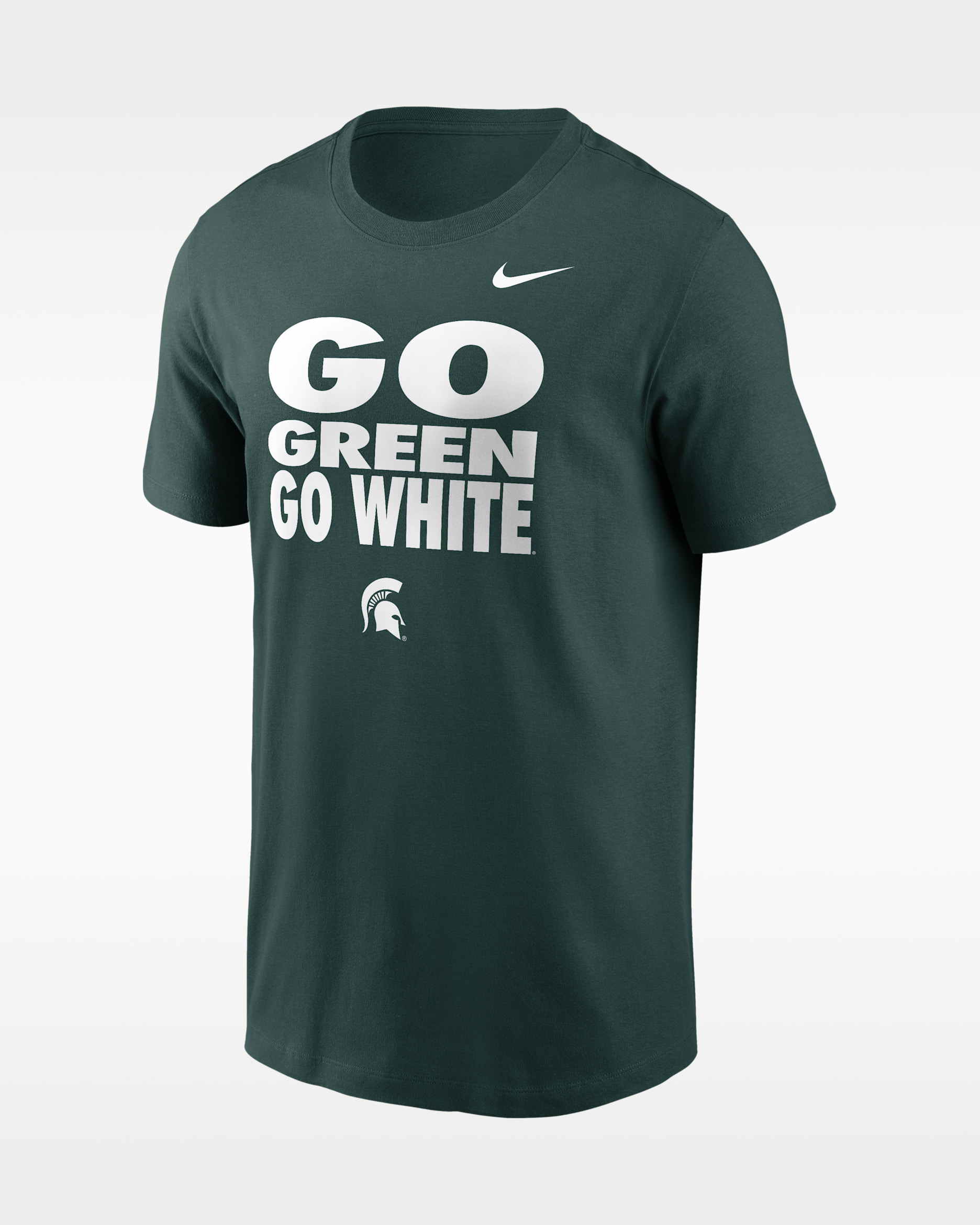 Michigan State Sideline Slogan Men's Nike Dri-FIT College Long-Sleeve T-Shirt - Pro Green