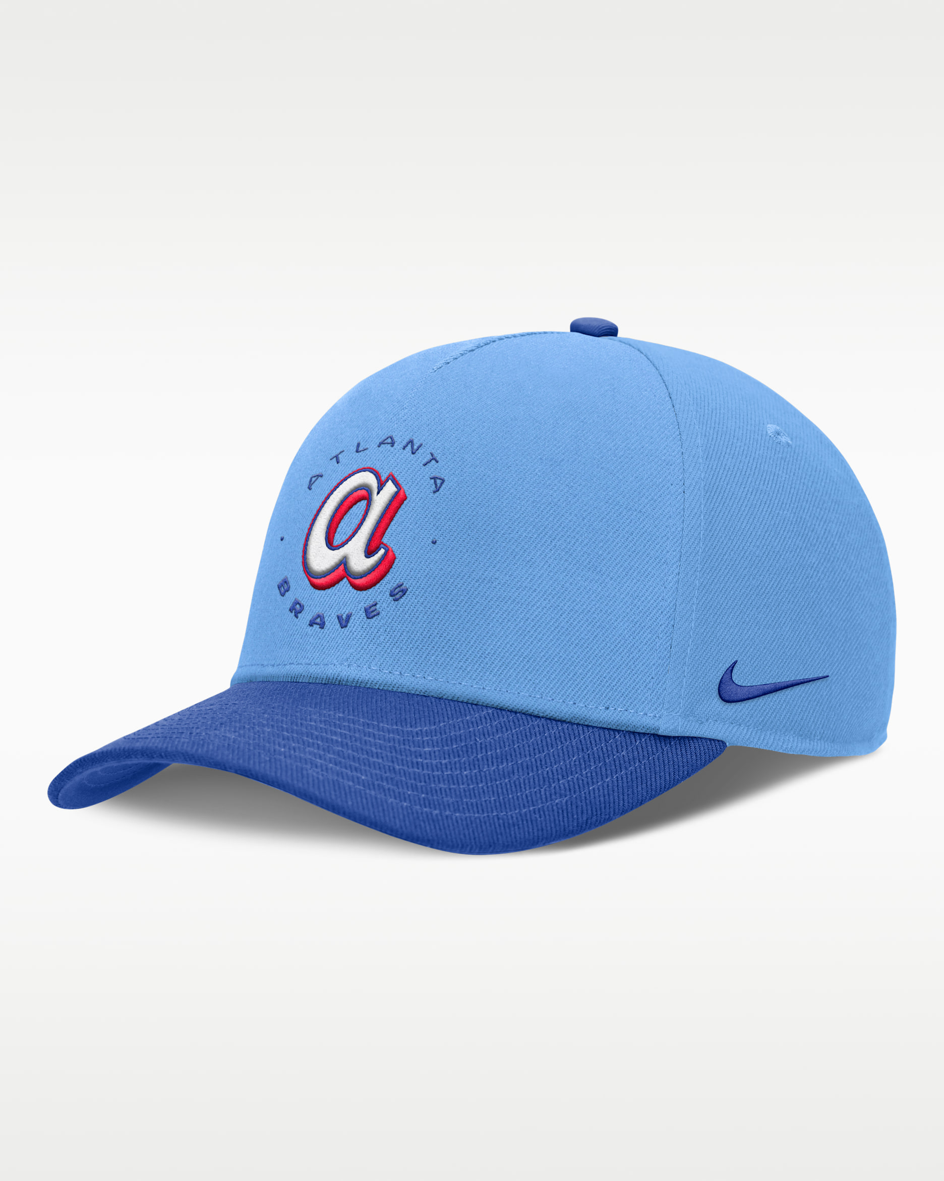 Atlanta Braves City Connect Rise Men's Nike Dri-FIT MLB A-Frame Adjustable Hat - Powder Blue/Royal