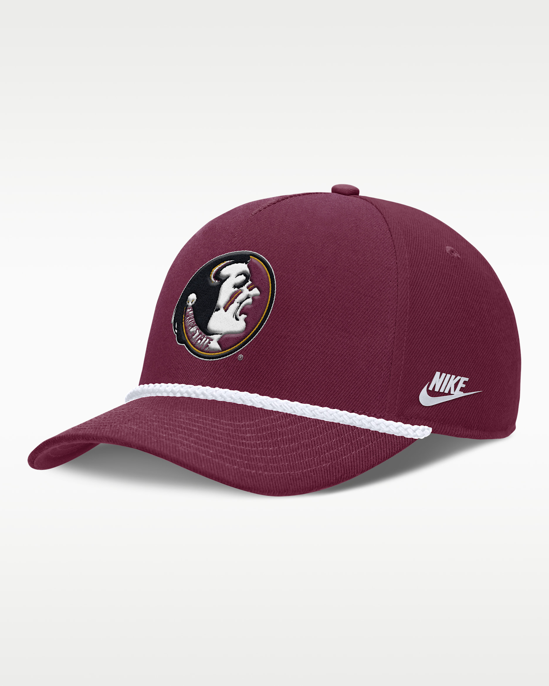 Florida State Legacy Basketball Rope Rise Men's Nike College Adjustable Hat - Garnet