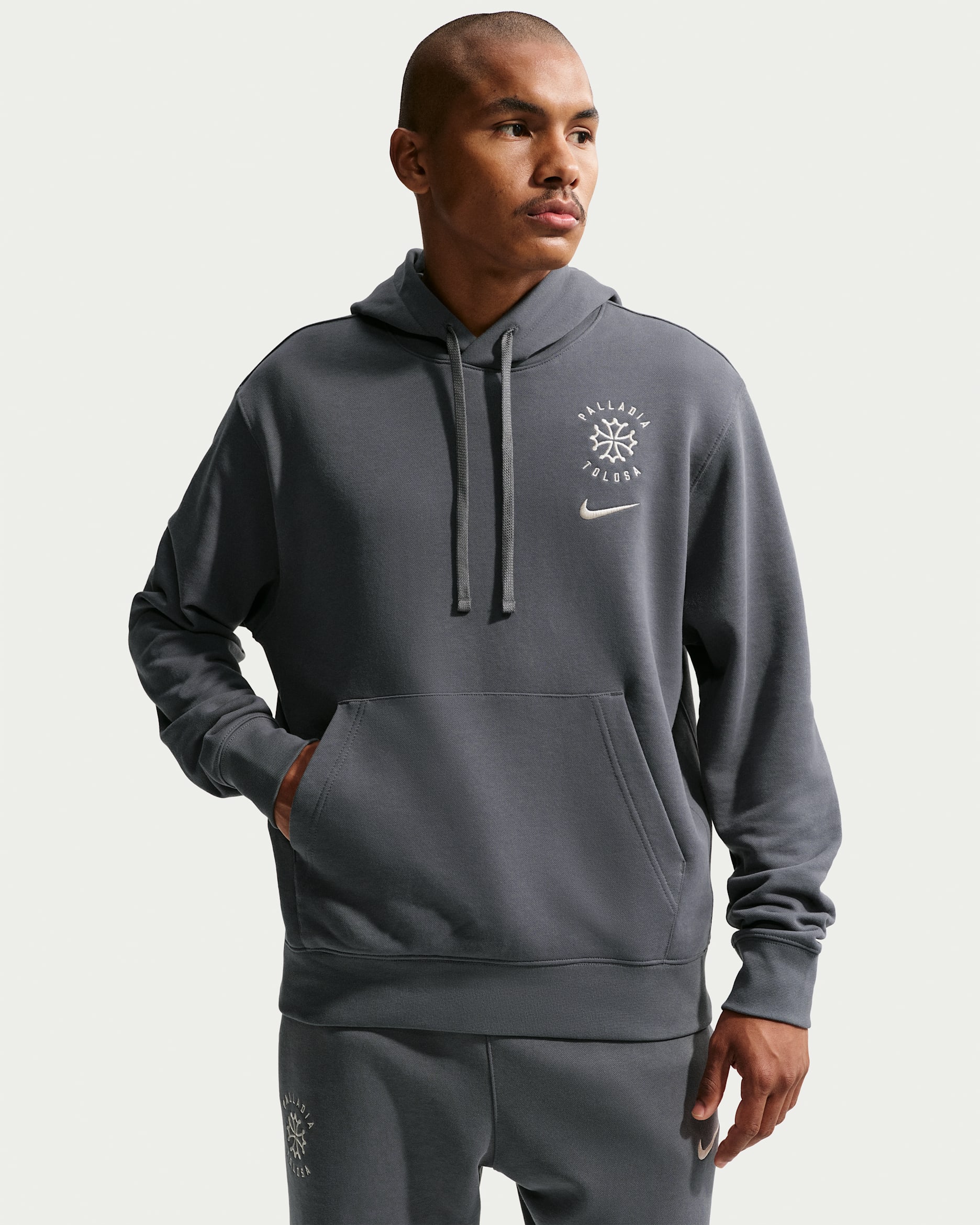 Stade Toulousain X Toulouse FC Nike Capitolium Hoodie (Herren) - Iron Grey/Natural
