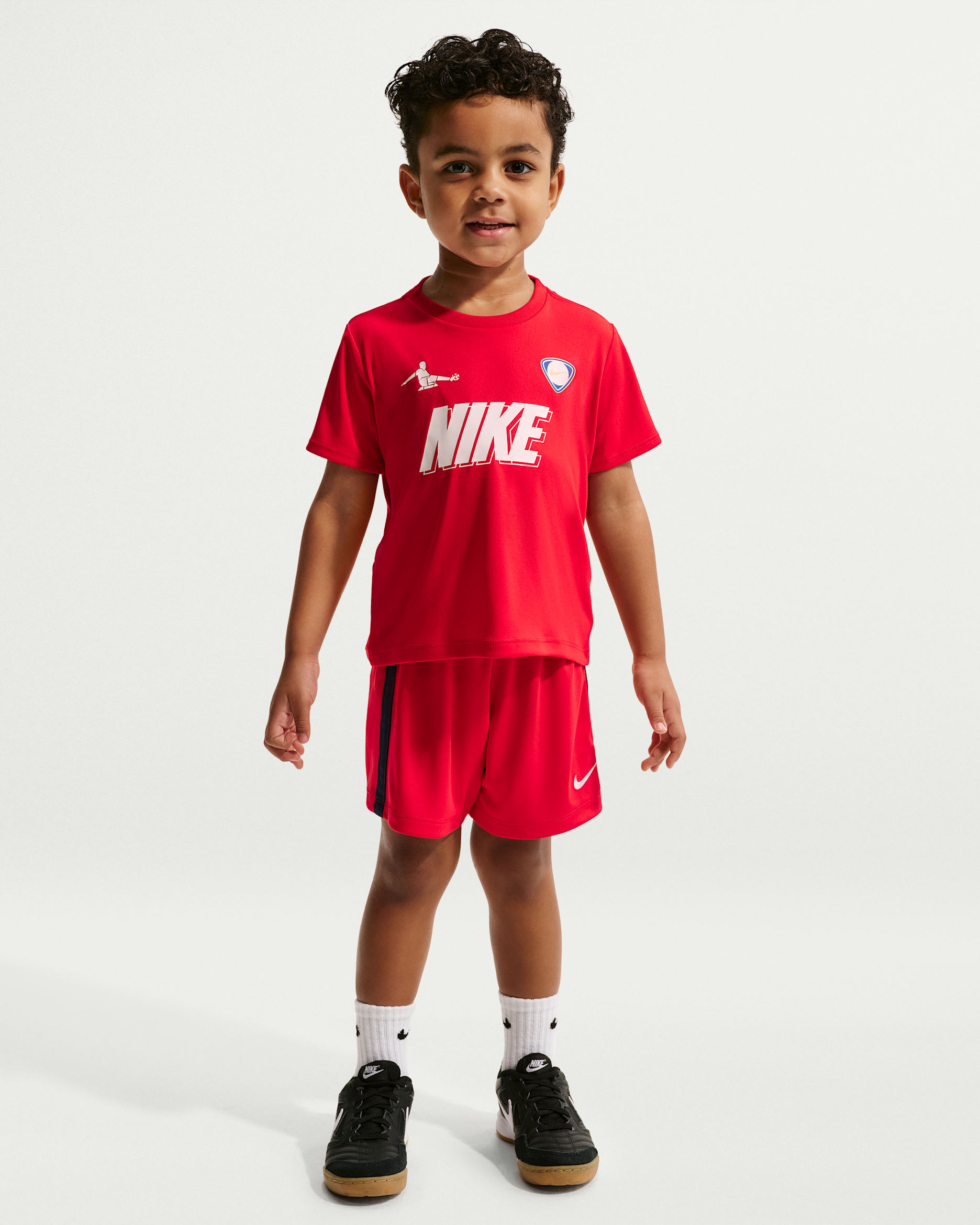 Conjunto de jersey y shorts Dri-FIT infantil Nike Sportswear Goal Mode - Rojo universitario