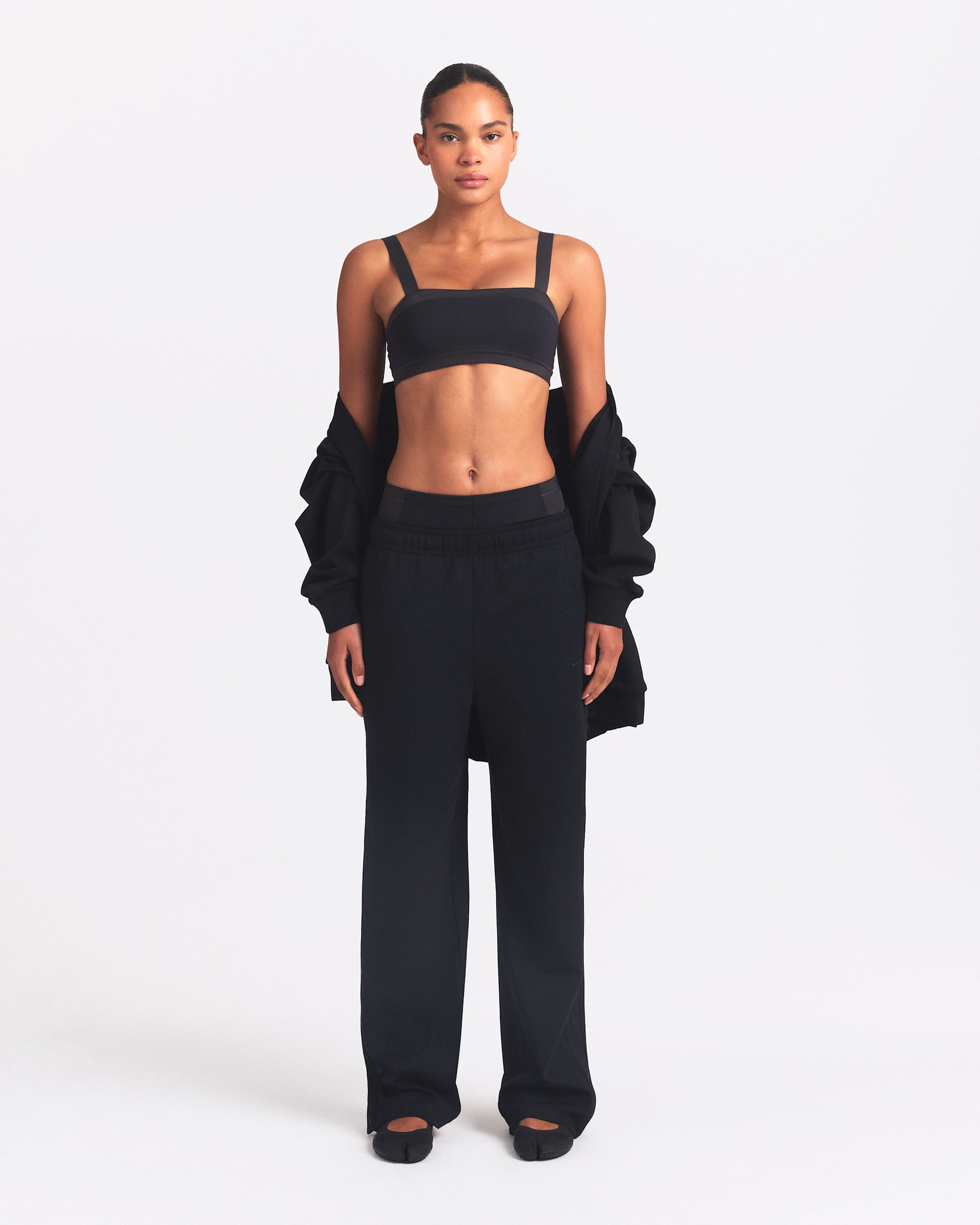 NikeSKIMS Matte Tricot Women's Side-Snap Trousers - NSKM OBSIDIAN