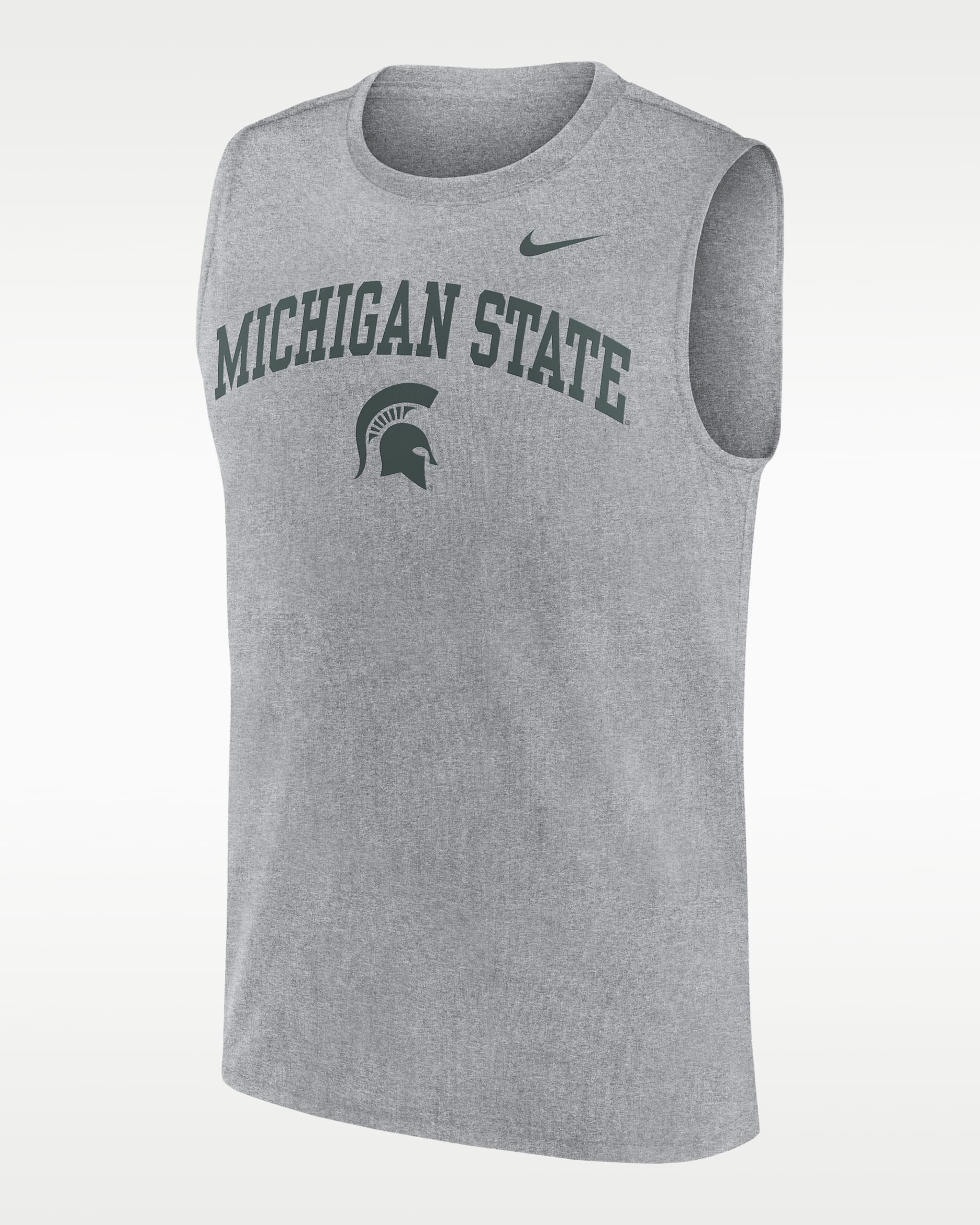 Michigan State Primetime Arch Legend Men's Nike Dri-FIT College Muscle Tank Top - Grey