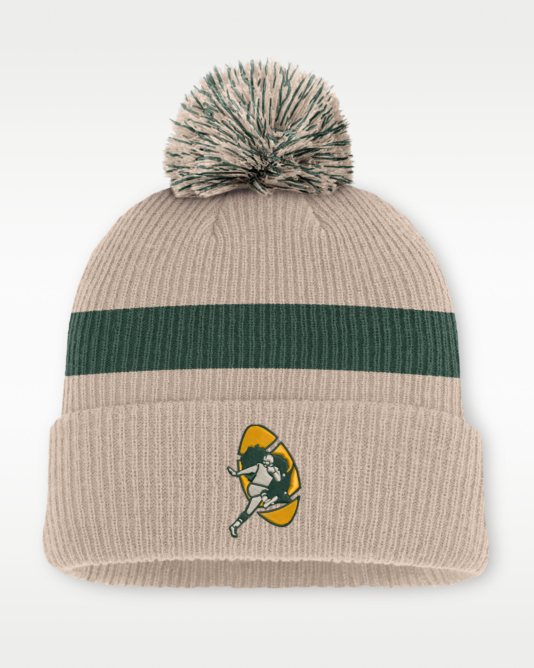 Gorro con dobladillo y pompón Nike de la NFL para hombre Green Bay Packers Rewind Peak - Arena