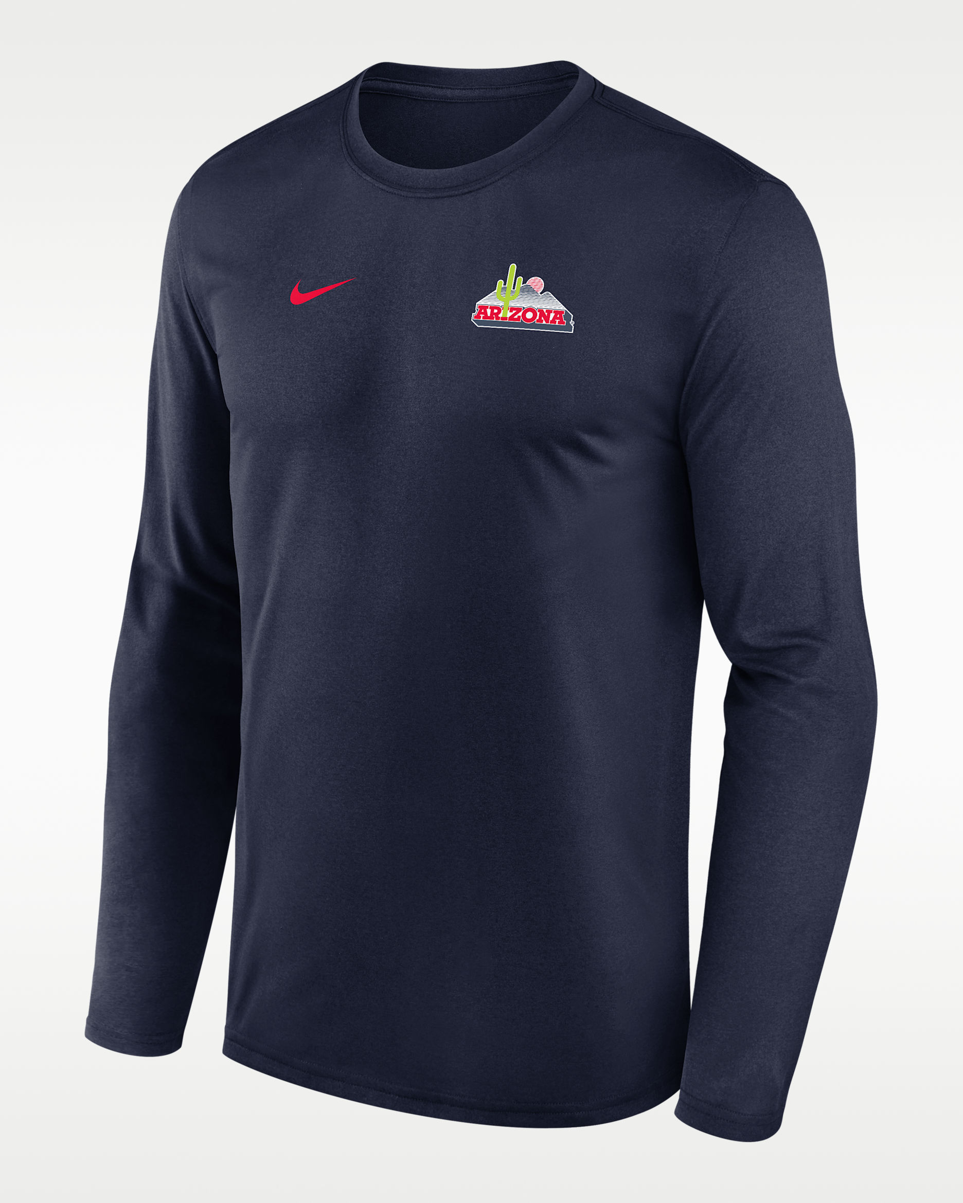 Arizona Sideline Legend Small Logo Men's Nike Dri-FIT College Long-Sleeve T-Shirt - College Navy