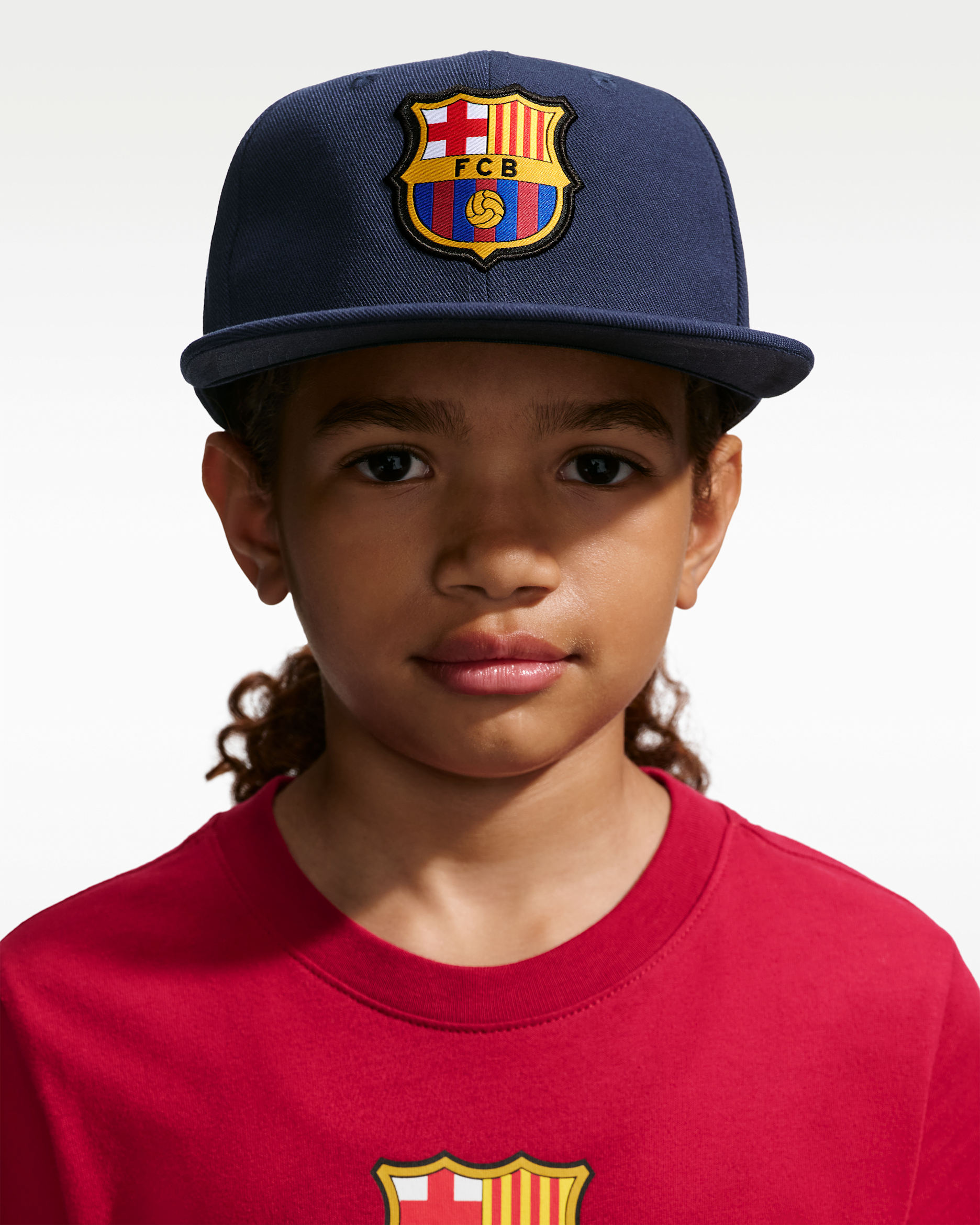 Gorra de futbol Nike para niños talla grande FC Barcelona Pro - Azul marino universitario