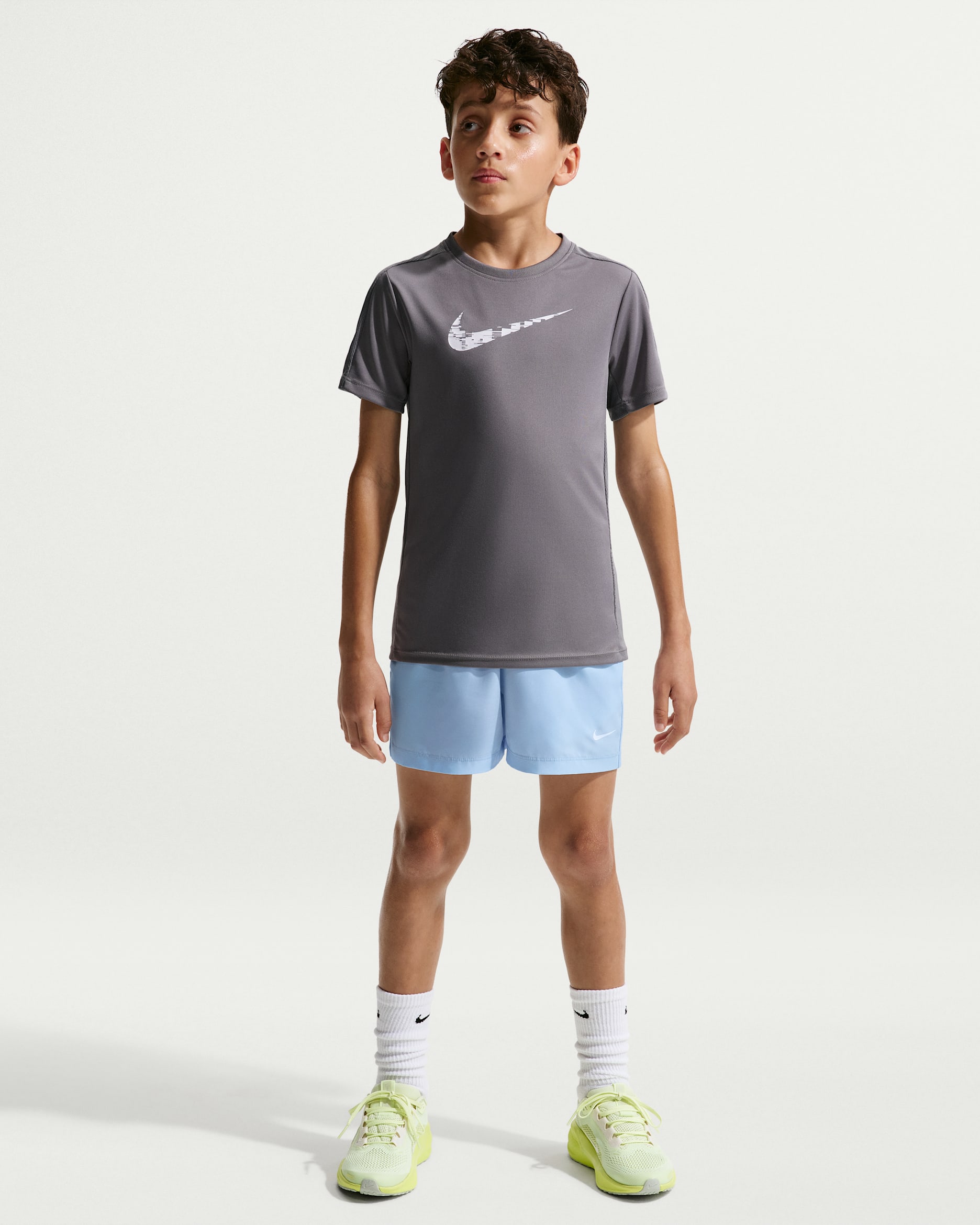 Nike Multi Big Kids' Dri-FIT Woven Shorts - Hydrogen Blue/White