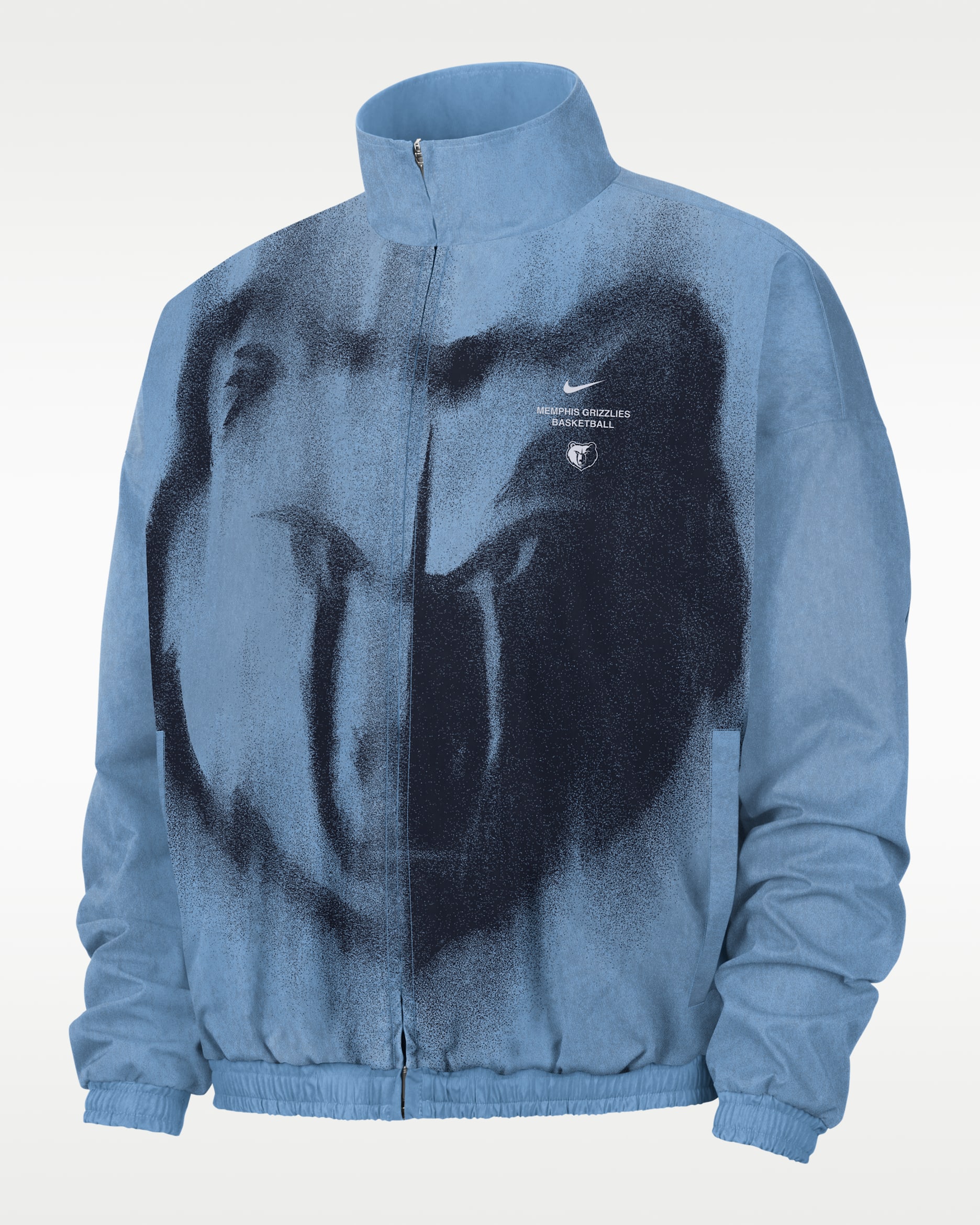 Memphis Grizzlies Standard Issue Men's Basketball Woven Jacket - Light Blue/College Navy