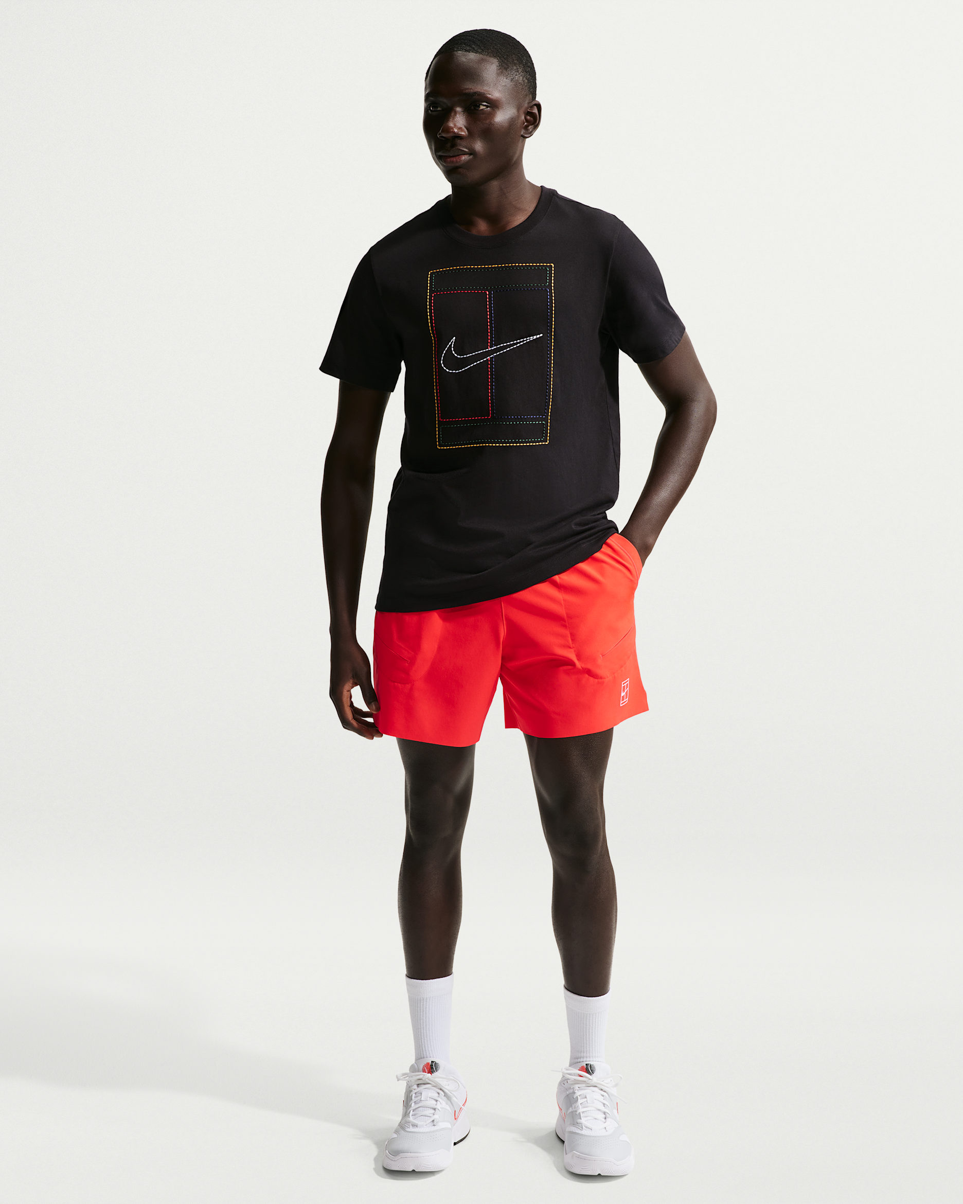 Shorts de tenis Dri-FIT de 15 cm para hombre NikeCourt Advantage - Rojo chile/Blanco