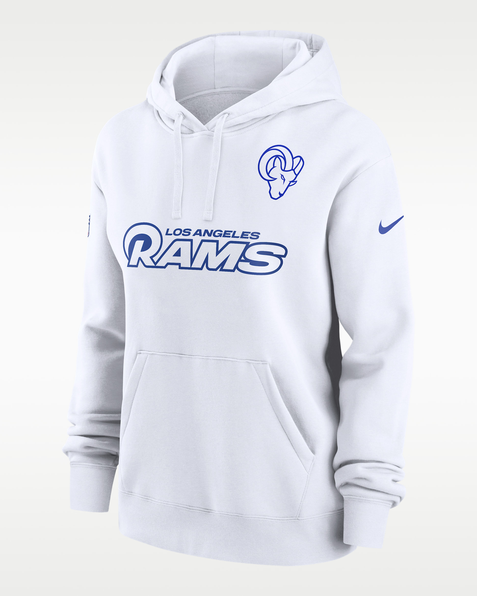 Los Angeles Rams Alt Pack Club Women's Nike NFL Pullover Hoodie - White