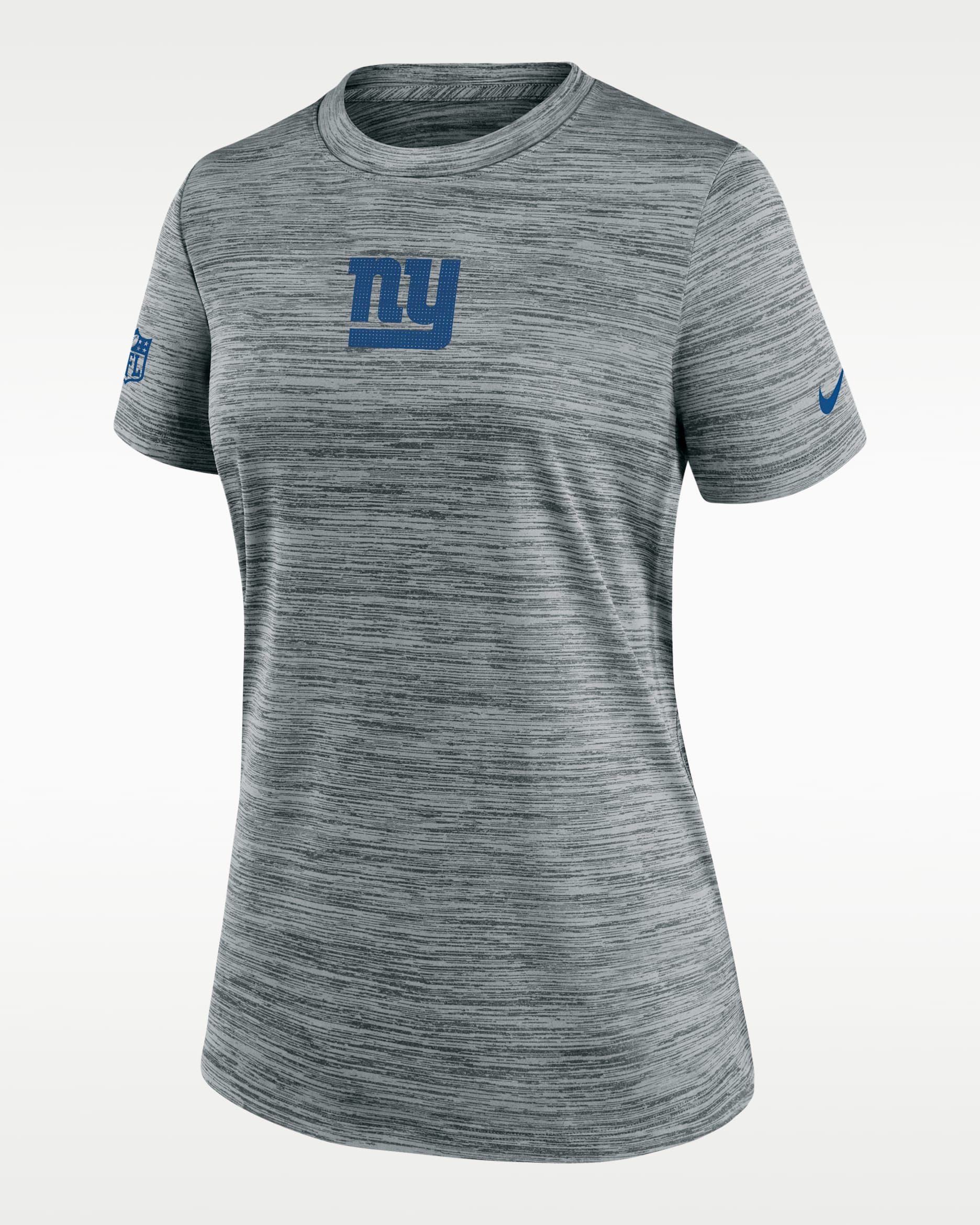 Playera Nike Dri-FIT de la NFL para mujer New York Giants Sideline Team Issue Velocity - Gris jaspeado