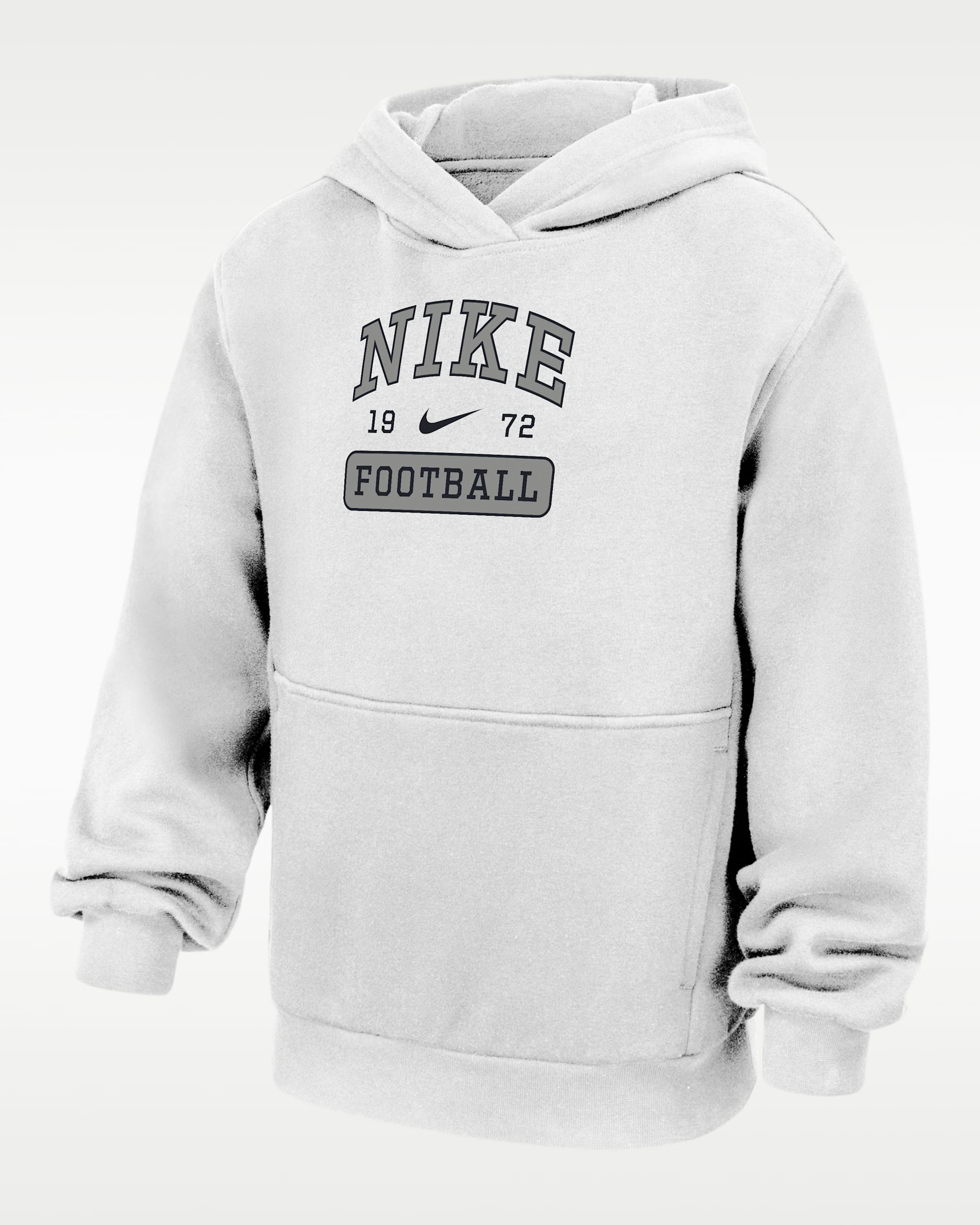 Sudadera de fútbol americano con gorro sin cierre para niños talla grande Nike Club Fleece - Blanco