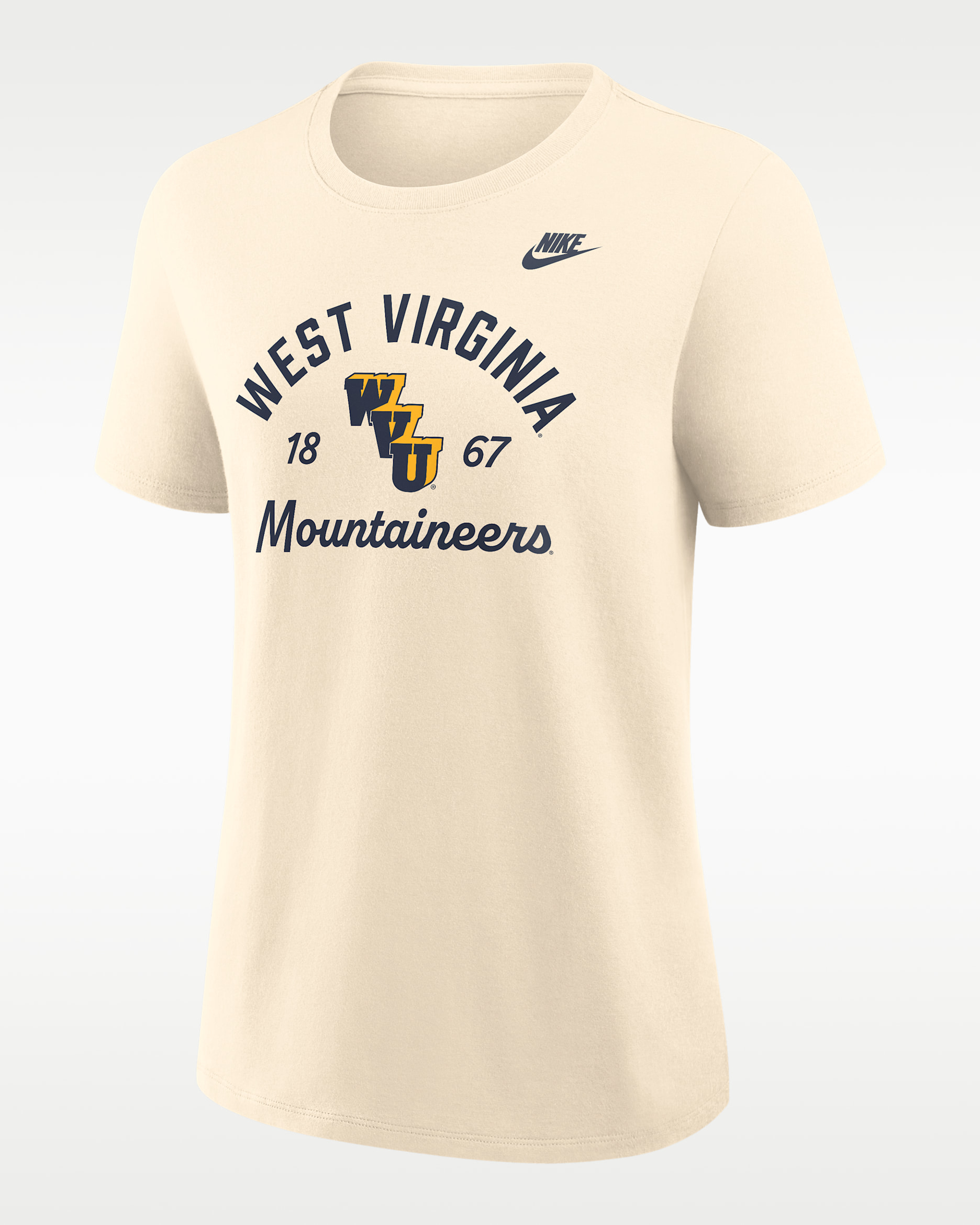 West Virginia Legacy Team Name Women's Nike College T-Shirt - Natural