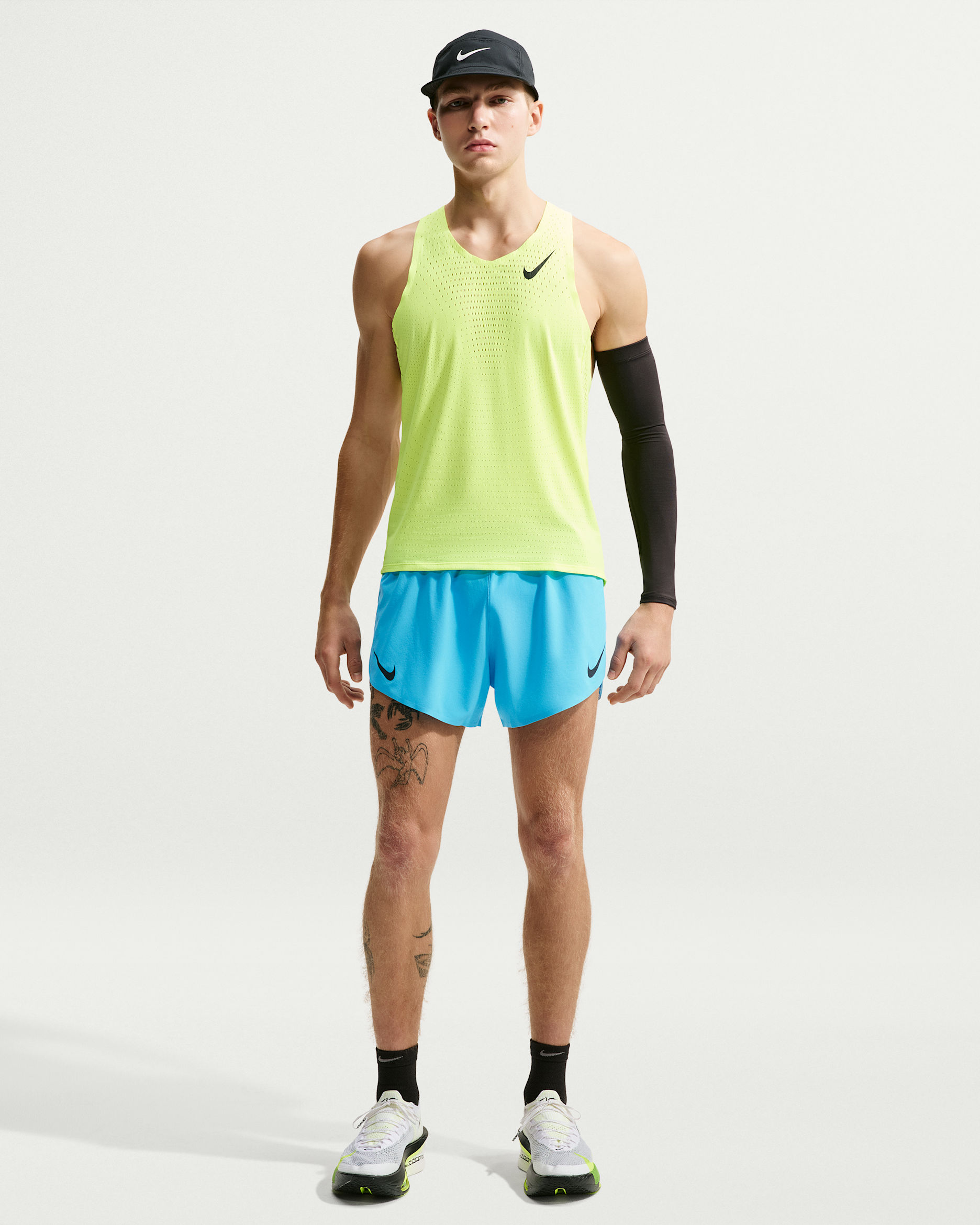 Nike AeroSwift Men's Dri-FIT ADV 10cm (approx.) Brief-Lined Running Shorts - Light Current Blue/Black