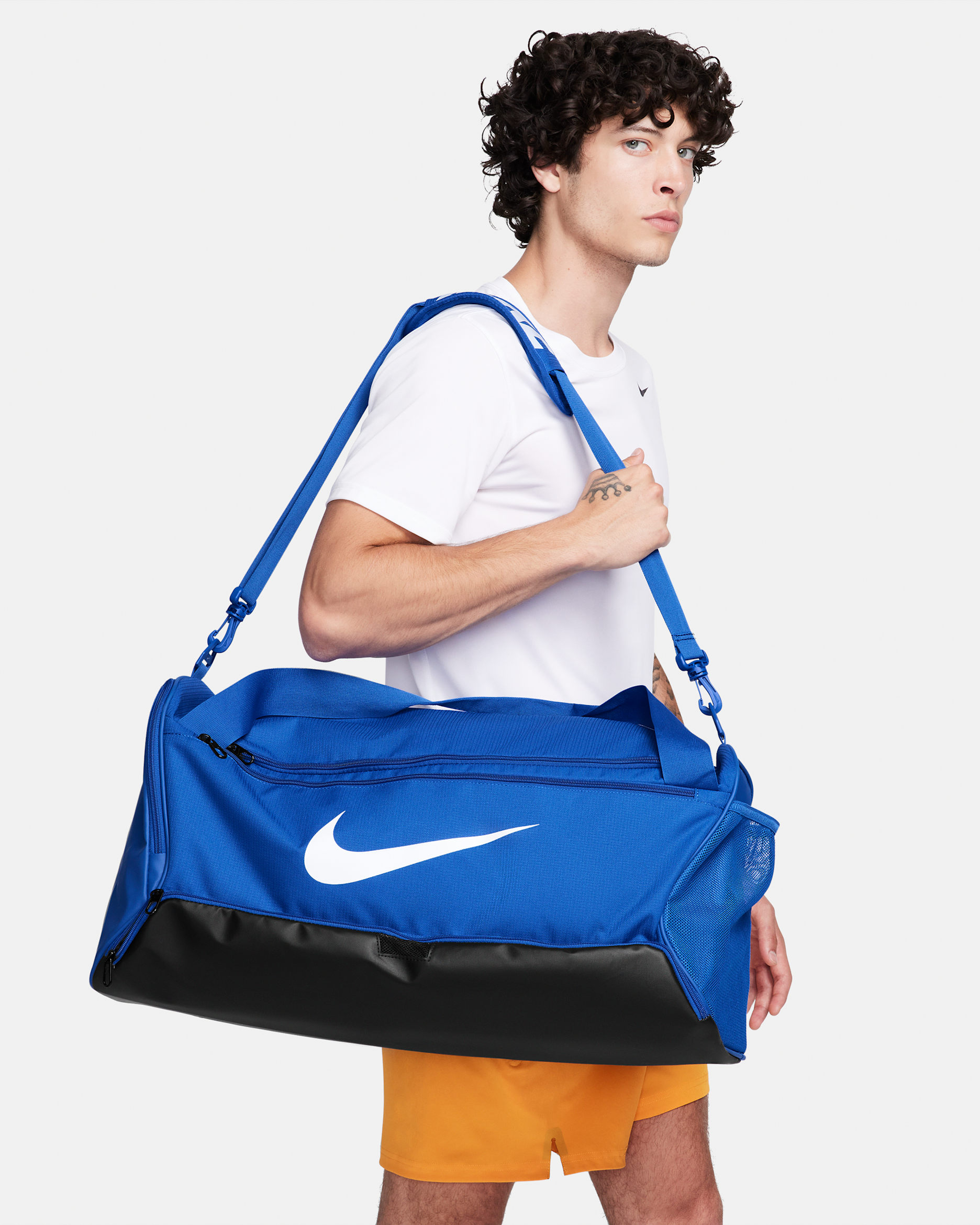 Nike Brasilia 9.5 Training Duffel Bag (Medium, 60L) - Game Royal/Black/White