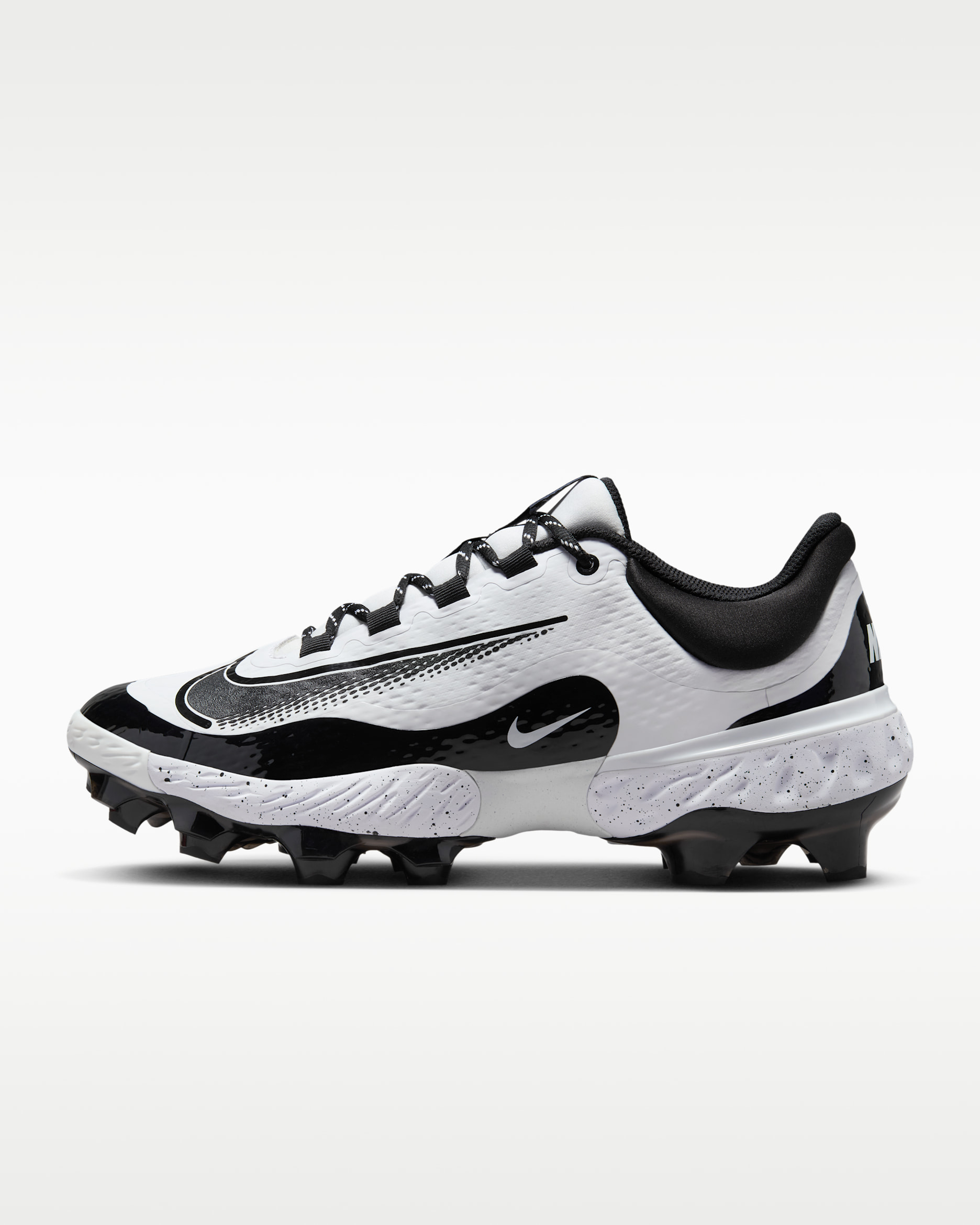 Nike Alpha Huarache Elite 4 Low MCS Men's Baseball Cleats - White/Black