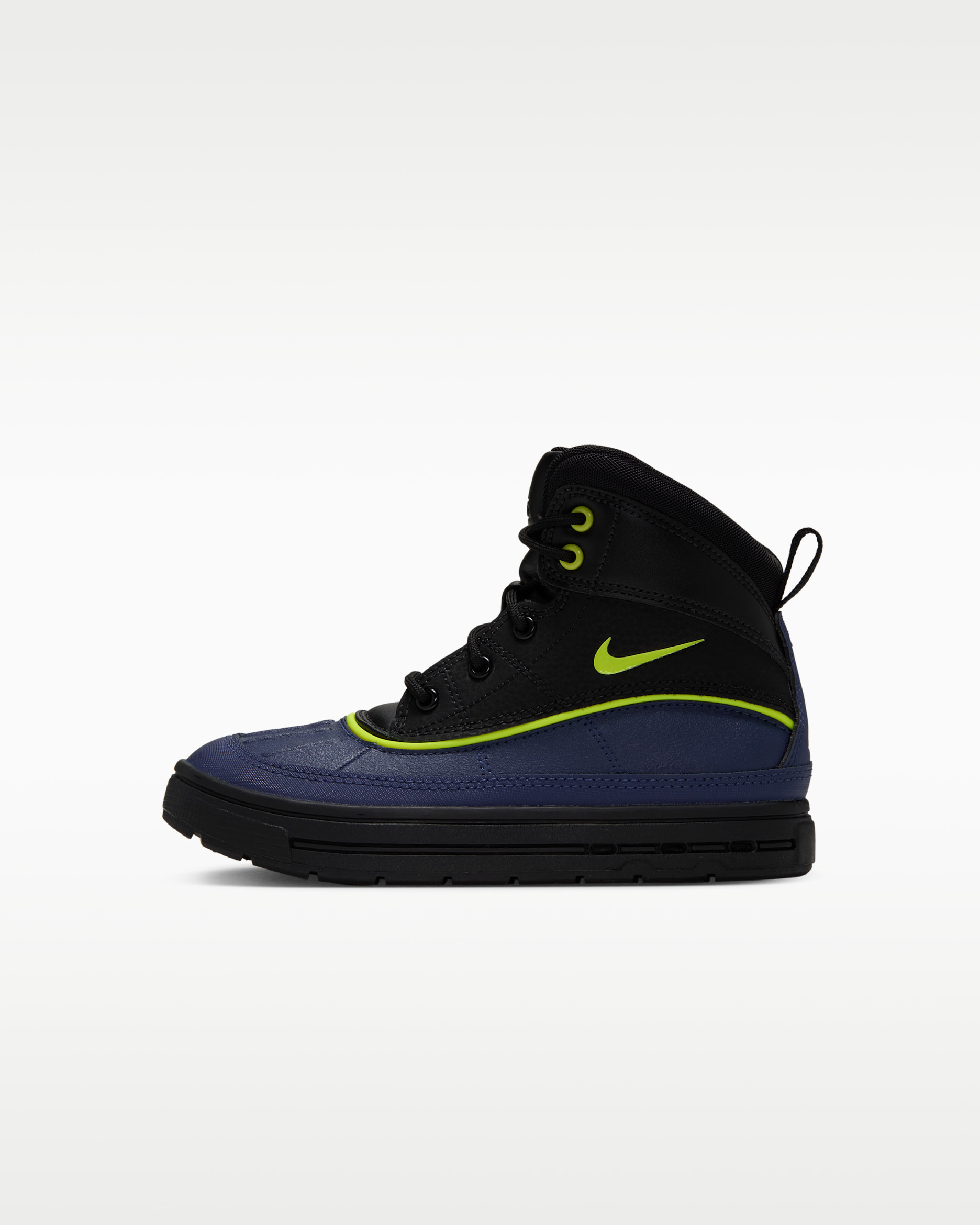Nike Woodside 2 High Little Kids' Boots - Black/Midnight Navy/Lemon Venom
