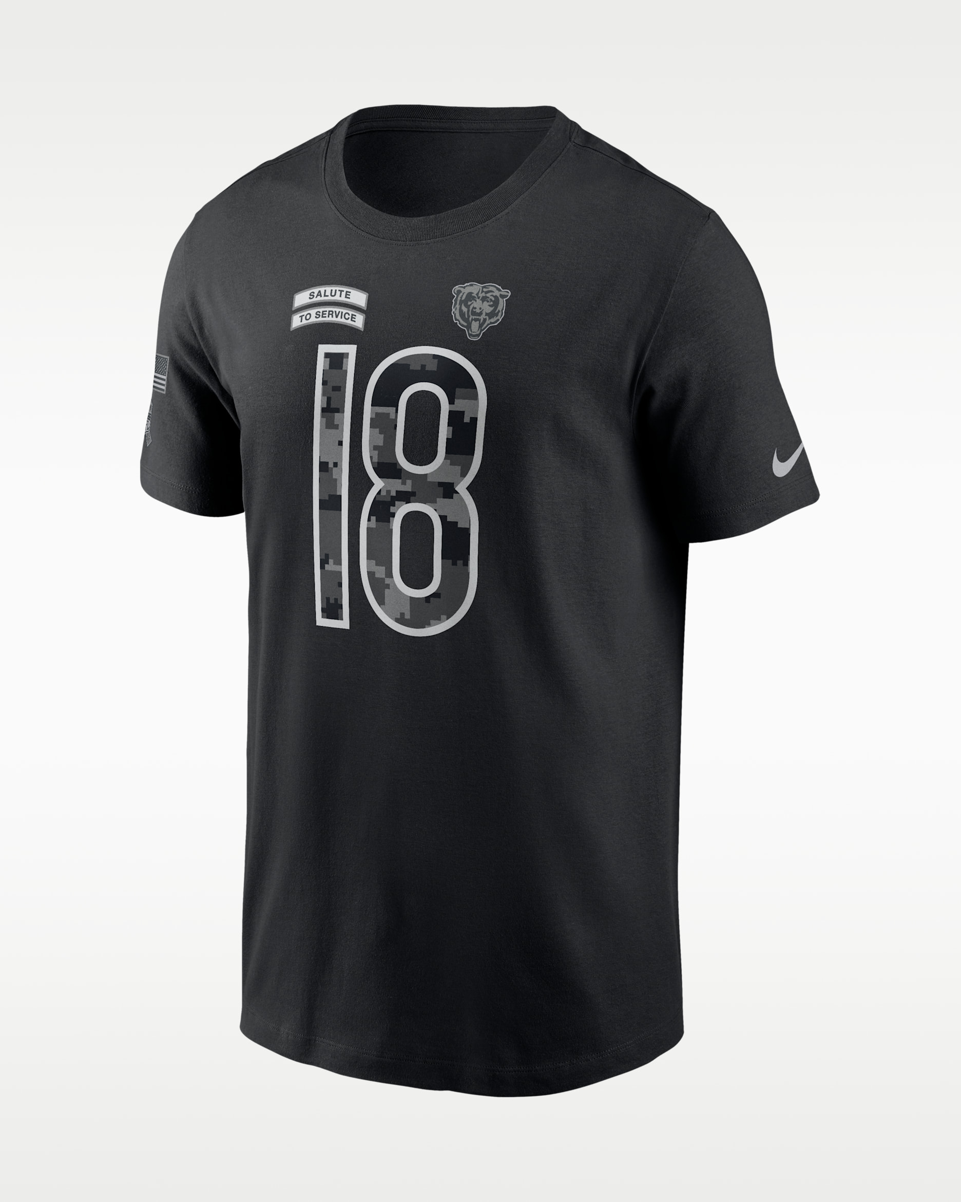 Caleb Williams Chicago Bears Salute to Service Men's Nike NFL T-Shirt - Black