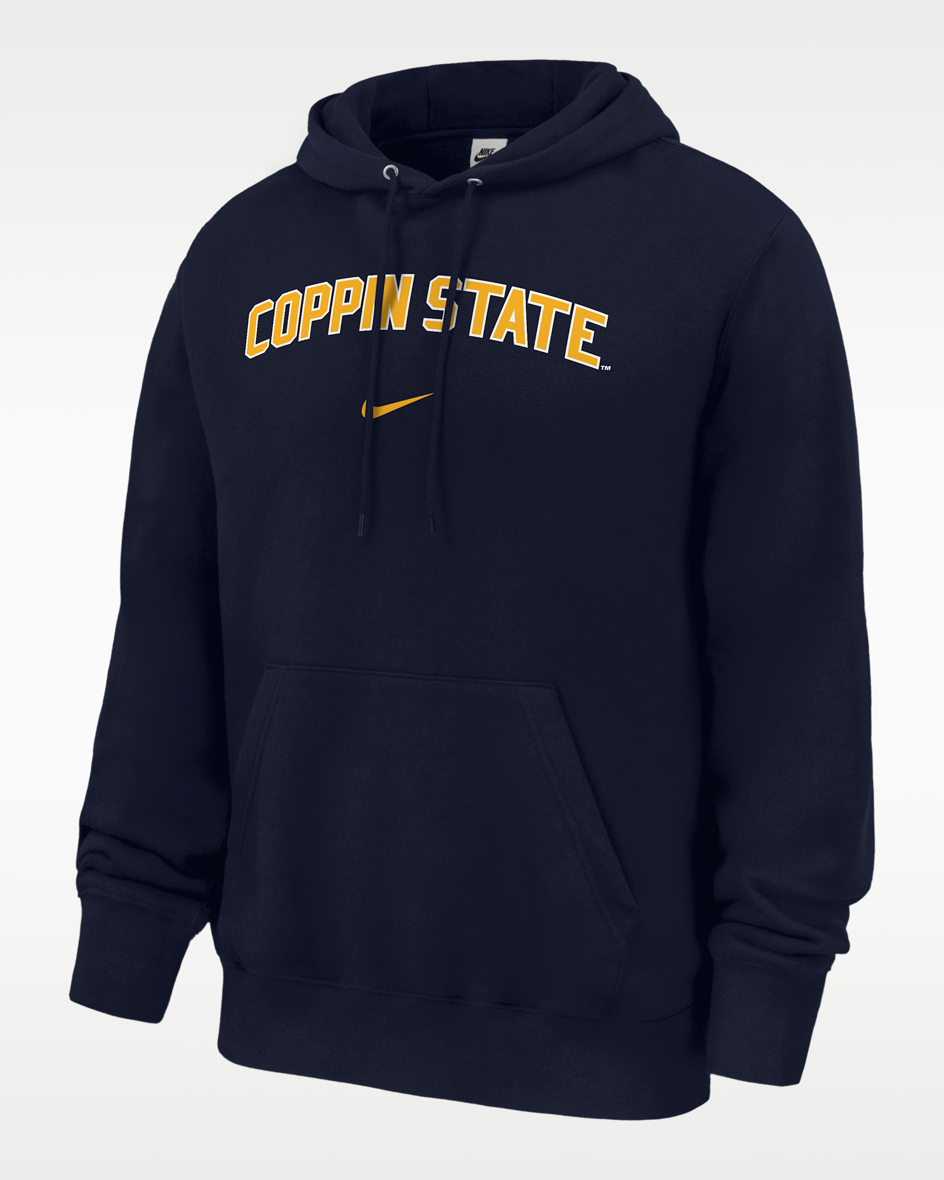 Nike College (Coppin State University) Men's Club Fleece Pullover Hoodie - College Navy