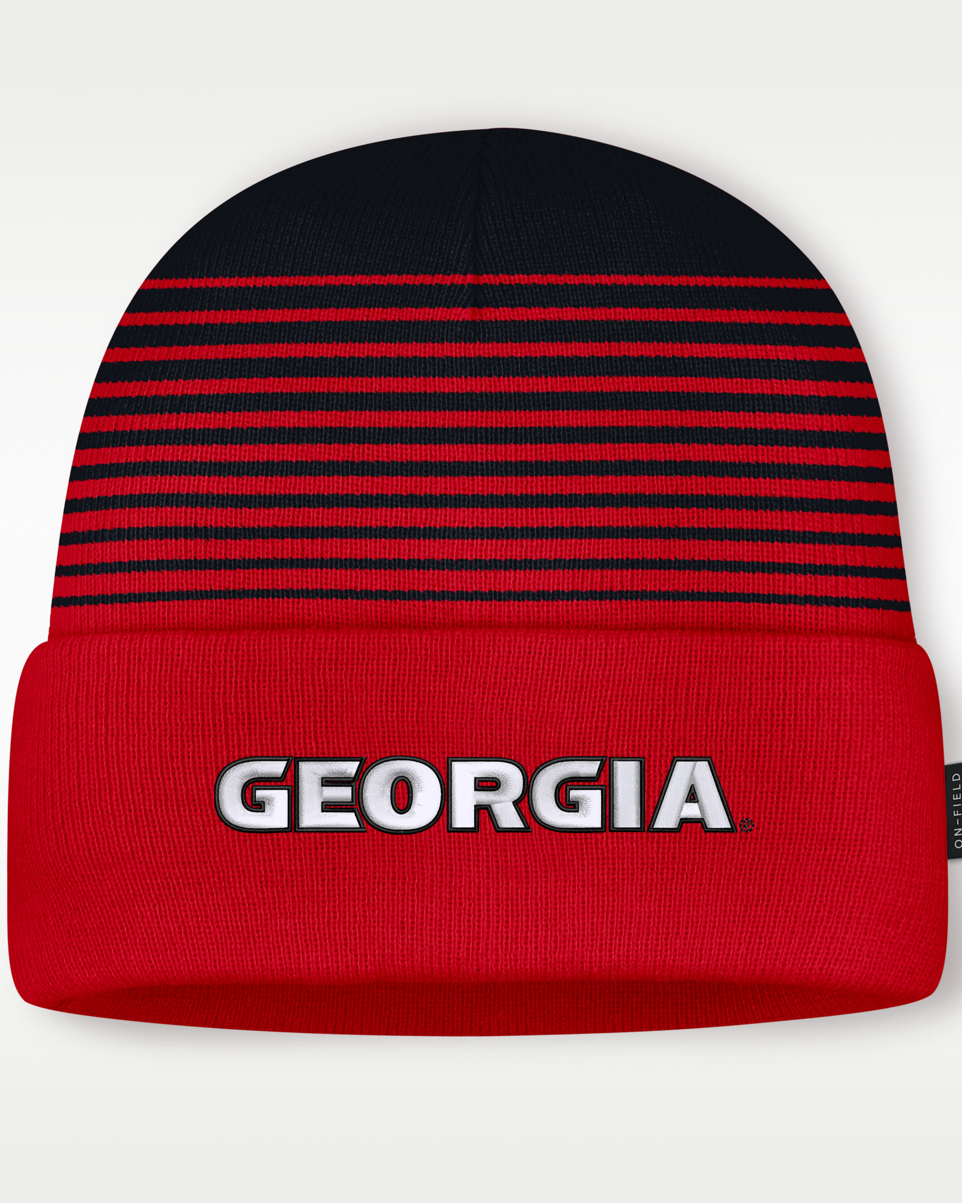 Georgia Sideline Utility Men's Nike College Cuffed Beanie - University Red/Black