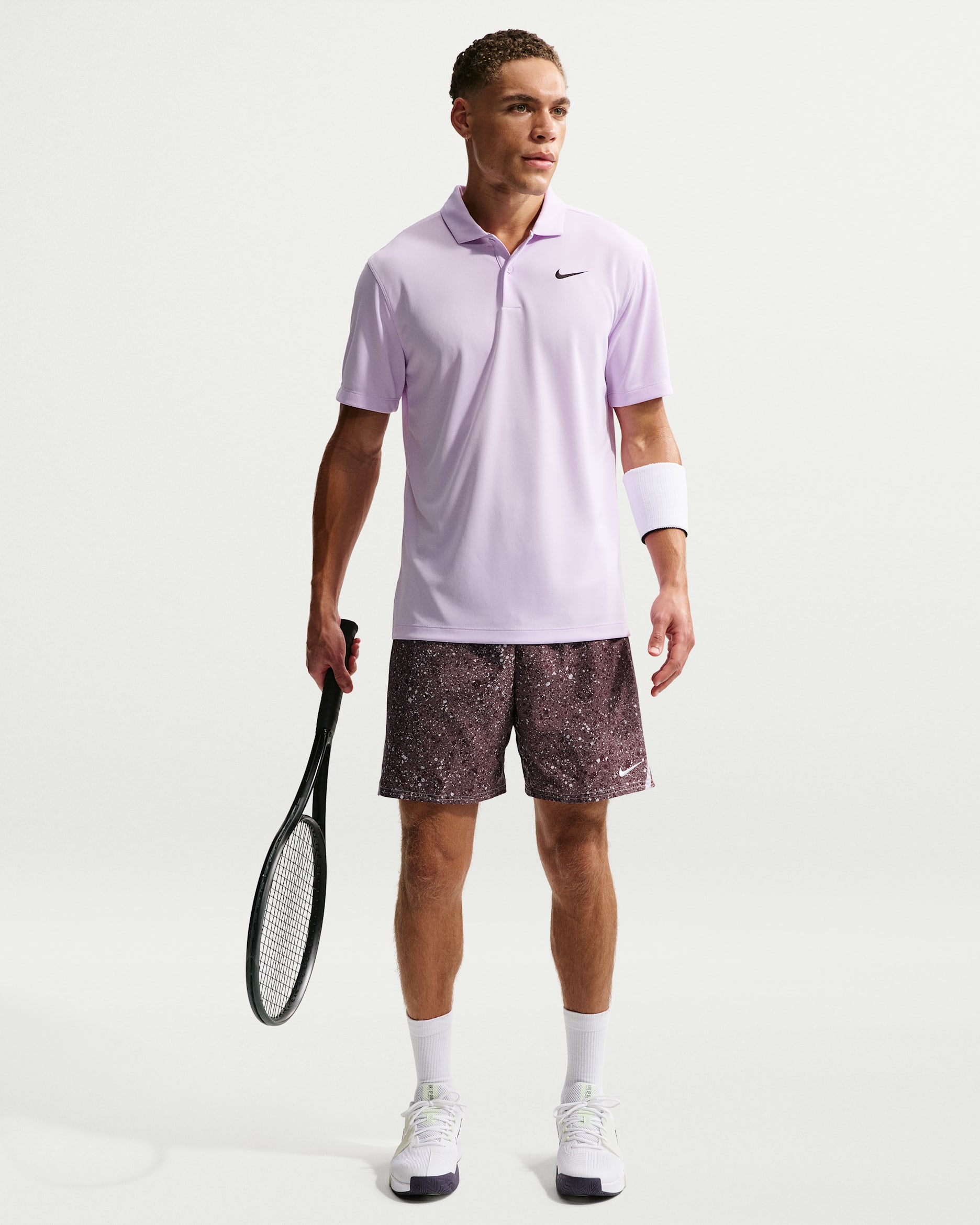 NikeCourt Victory Men's Dri-FIT 7" Shorts - Tattoo/Platinum Violet/White