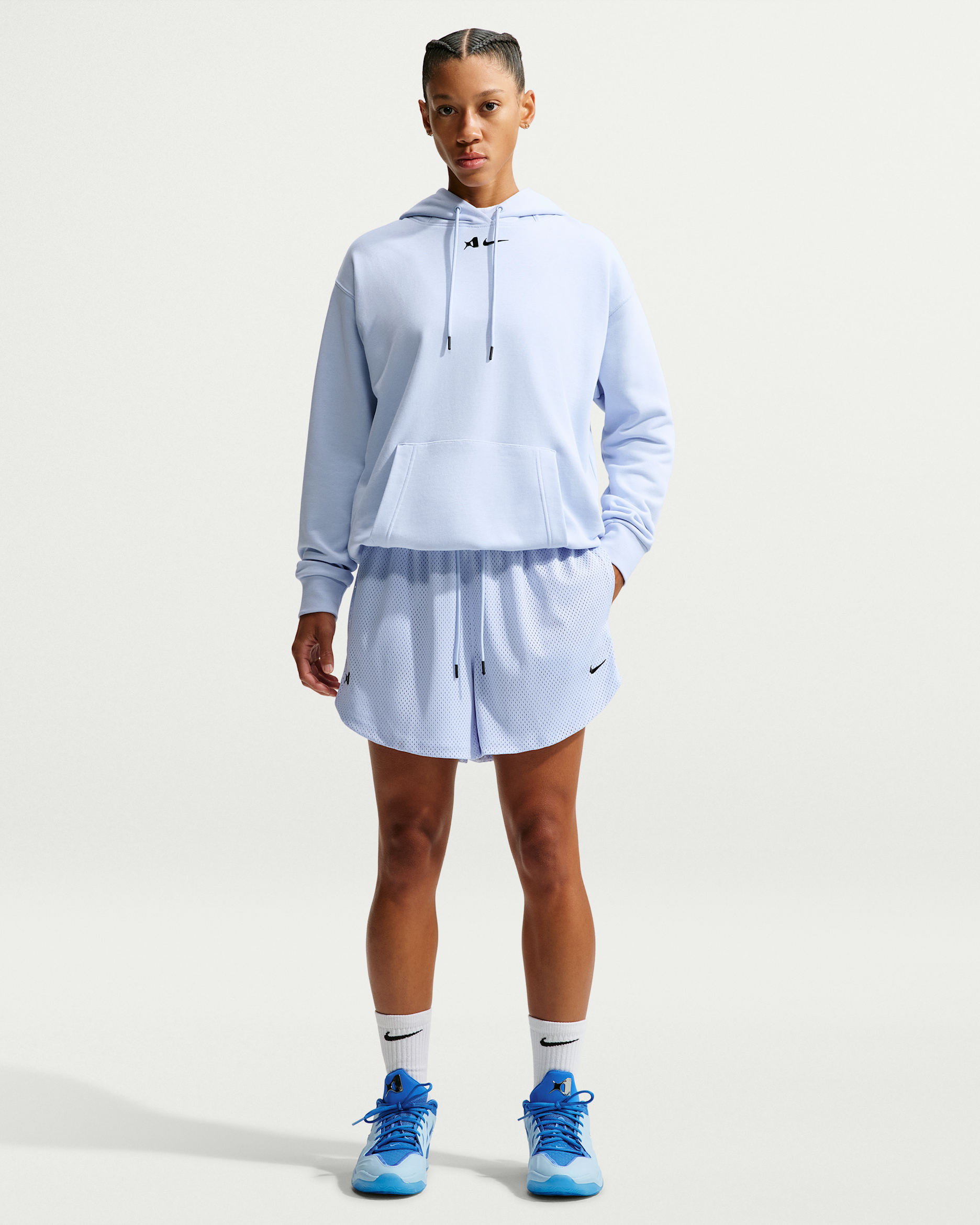 A'ja Wilson Women's Dri-FIT 10cm (approx.) Basketball Shorts - Hydrogen Blue/Black