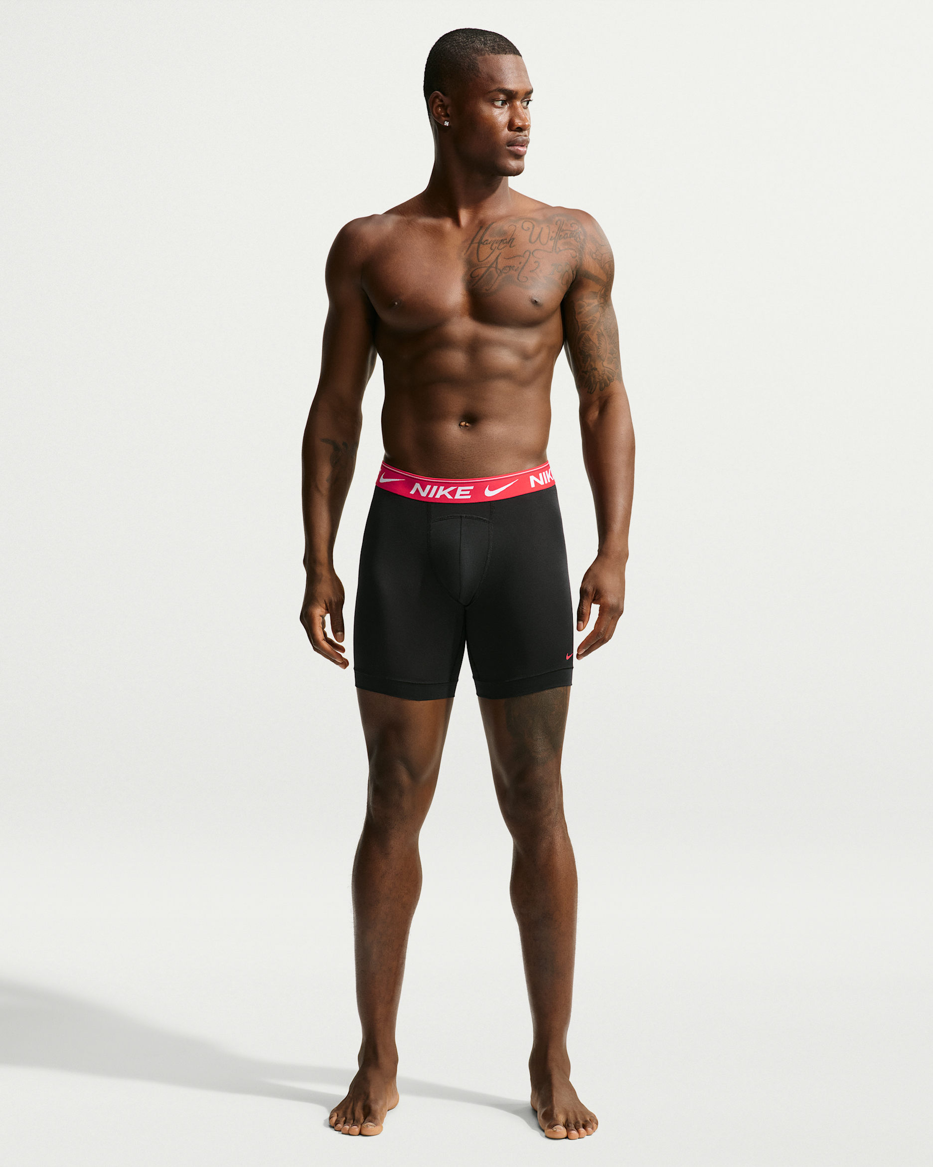 Nike Ultra Comfort Men's Dri-FIT Long Boxer Briefs (3-Pack) - University Red