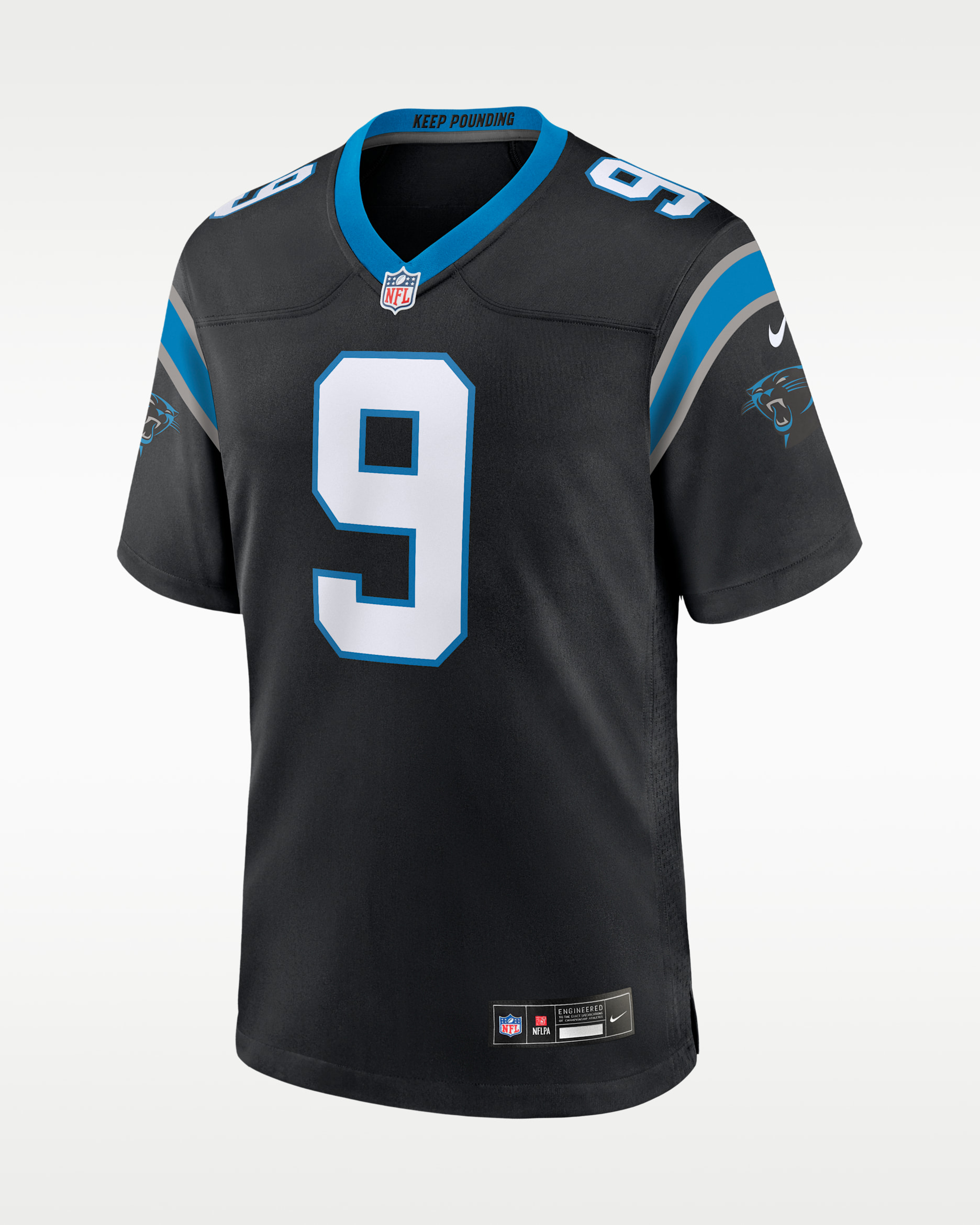Jersey de futbol americano Nike de la NFL Game para hombre Bryce Young Carolina Panthers - Negro