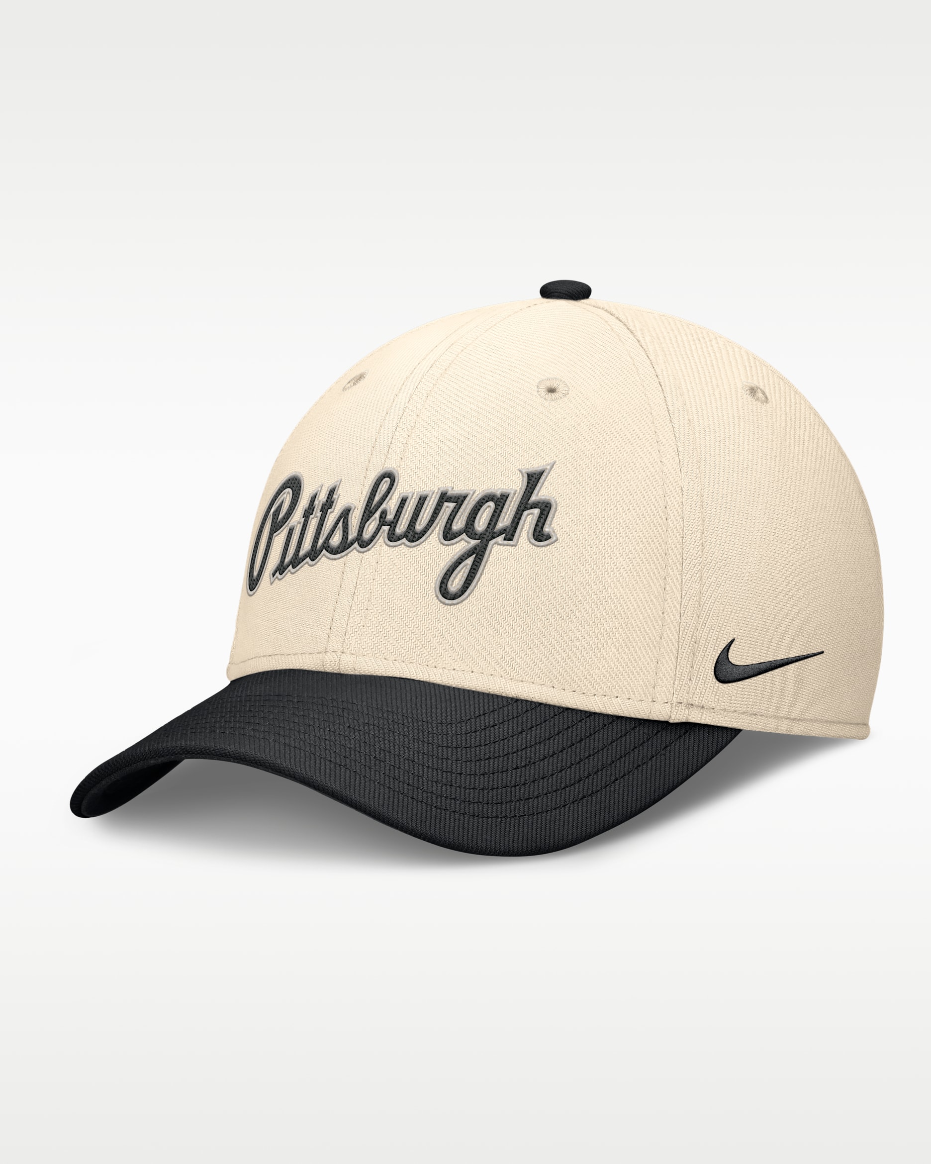Gorra Nike Dri-FIT de la MLB para hombre Pittsburgh Pirates Statement Rise Swoosh - Natural