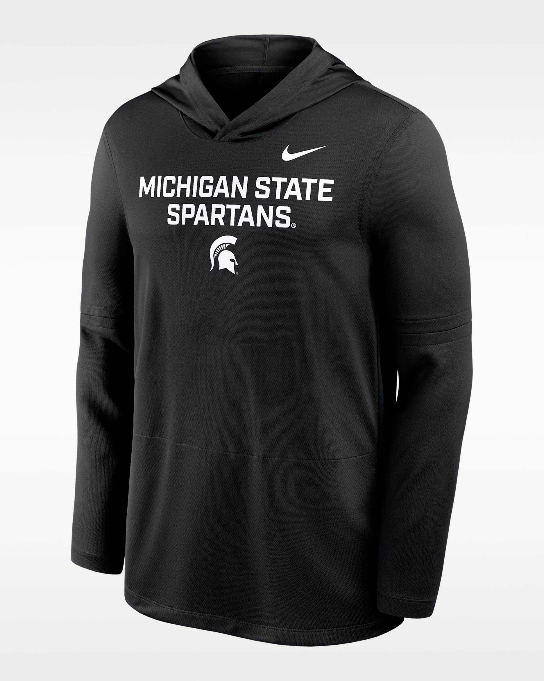 Michigan State Sideline Men's Nike Dri-FIT College Long-Sleeve Hooded Top - Black