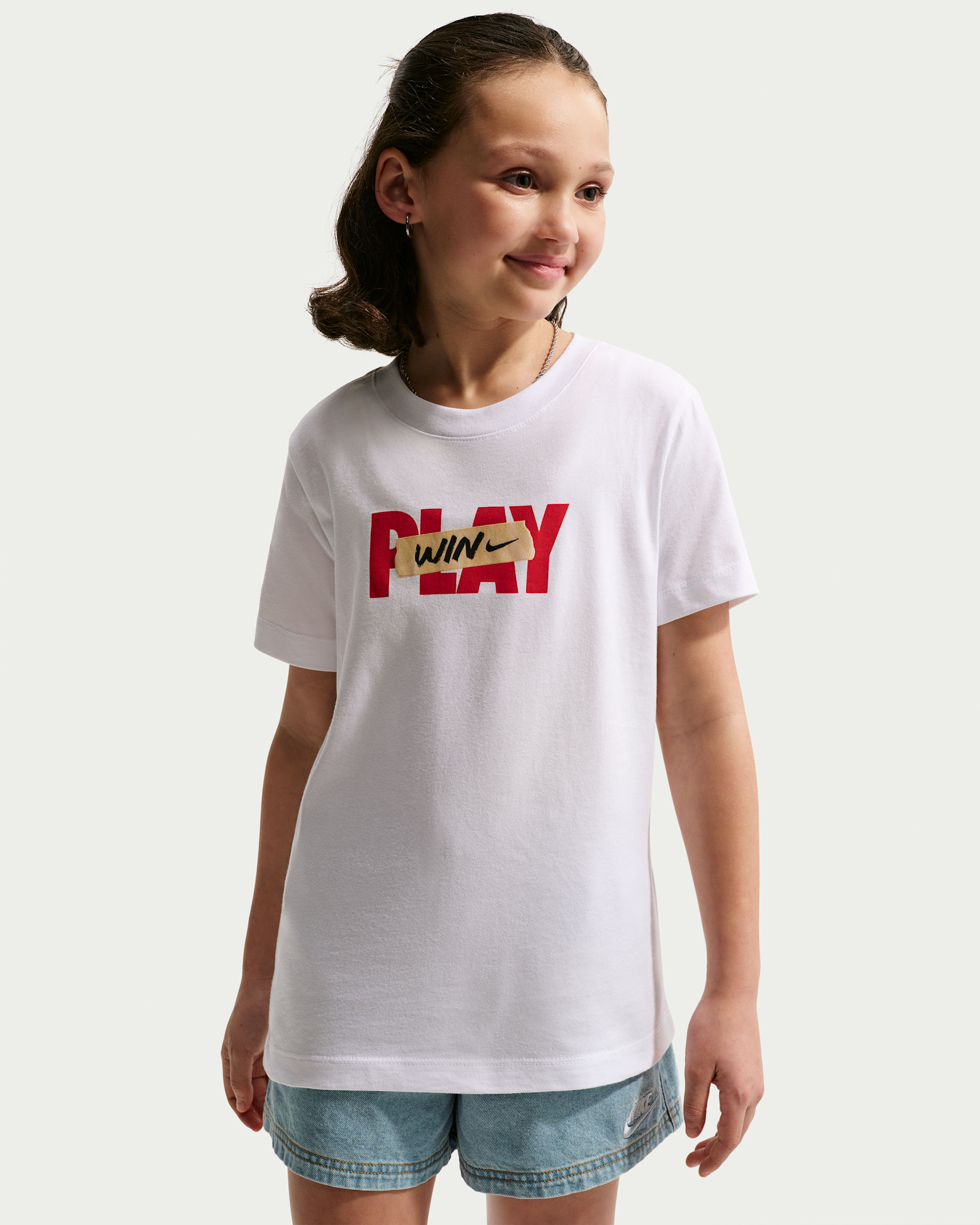 Nike Sportswear Big Kids' T-Shirt - White