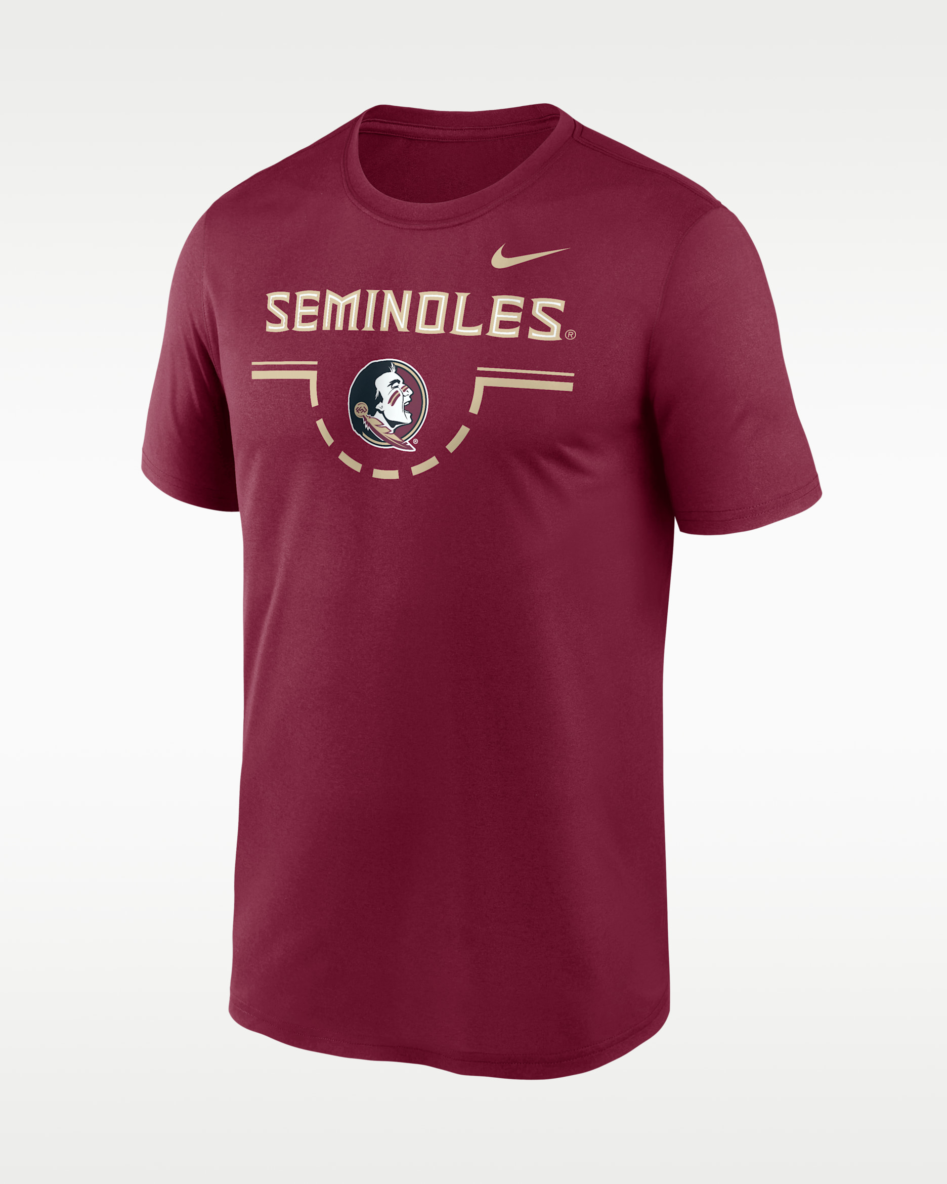 Playera universitaria Nike Dri-FIT para hombre Florida State Courtside - Granate