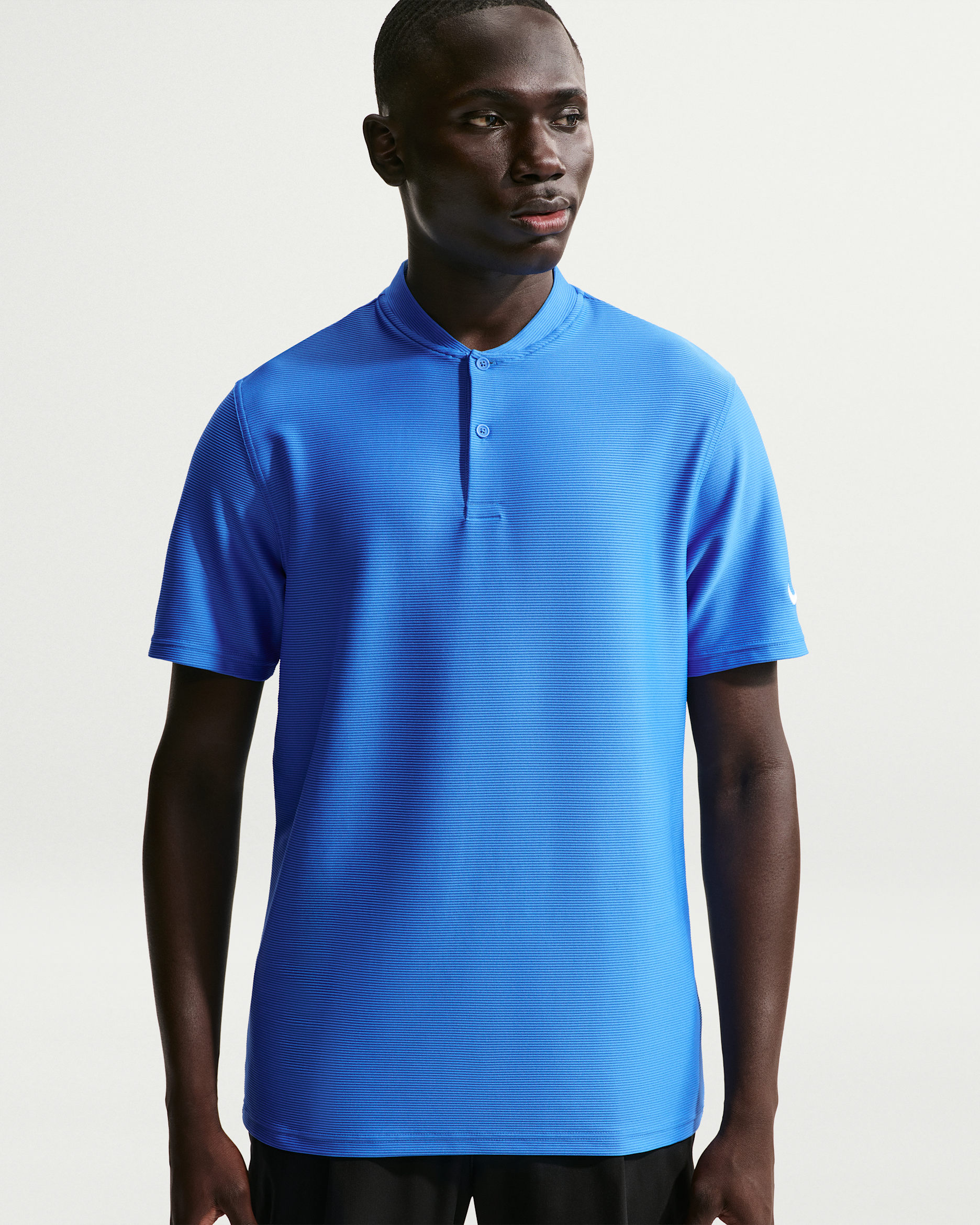 Nike Velocity Men's Dri-FIT Golf Polo - Pacific Blue/White