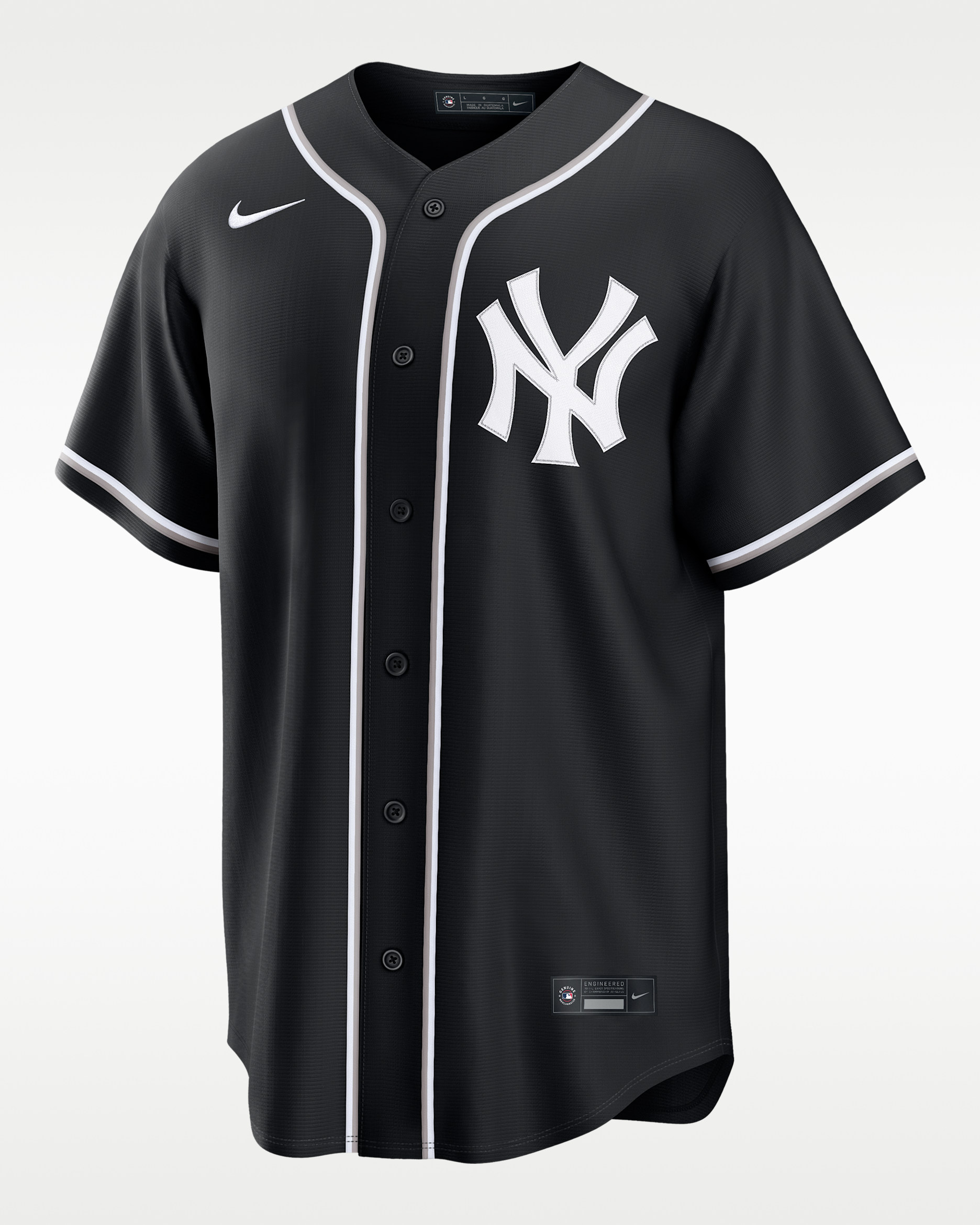 New York Yankees Men's Nike MLB Replica Fashion Jersey - Black/White