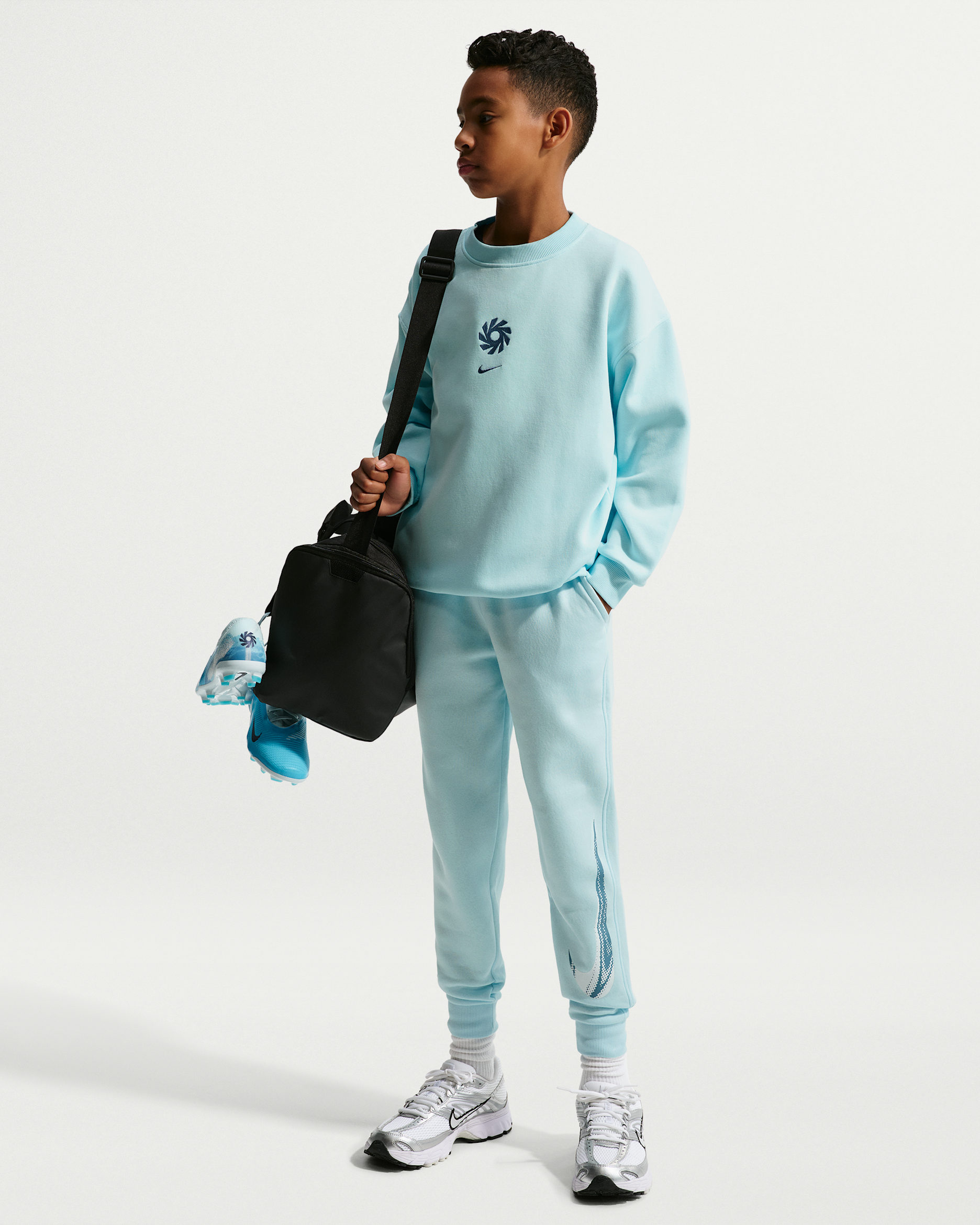 Erling Haaland Club Fleece Big Kids' Nike Soccer Joggers - Glacier Blue/Smokey Blue