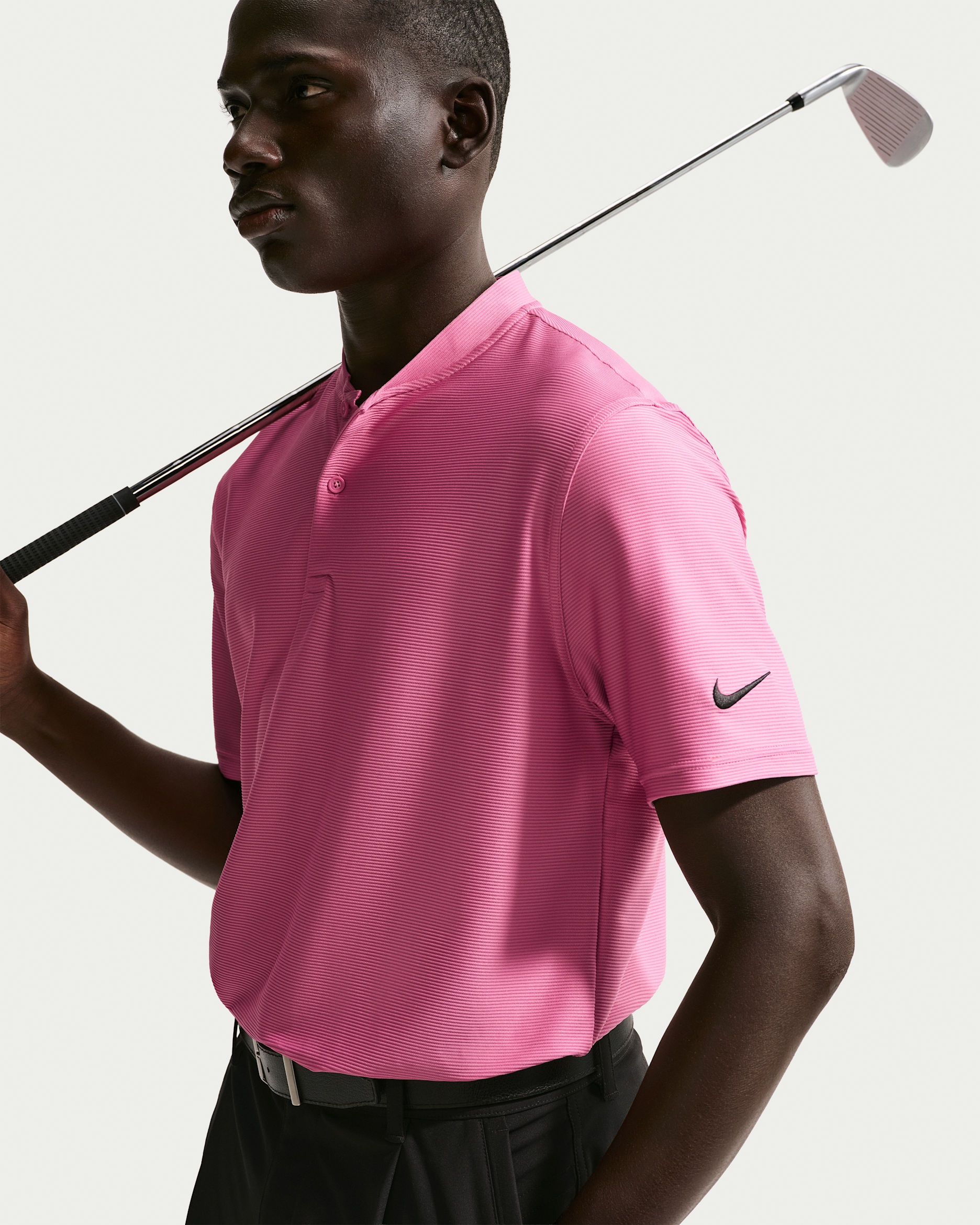 Nike Velocity Men's Dri-FIT Golf Polo - Peony/Black